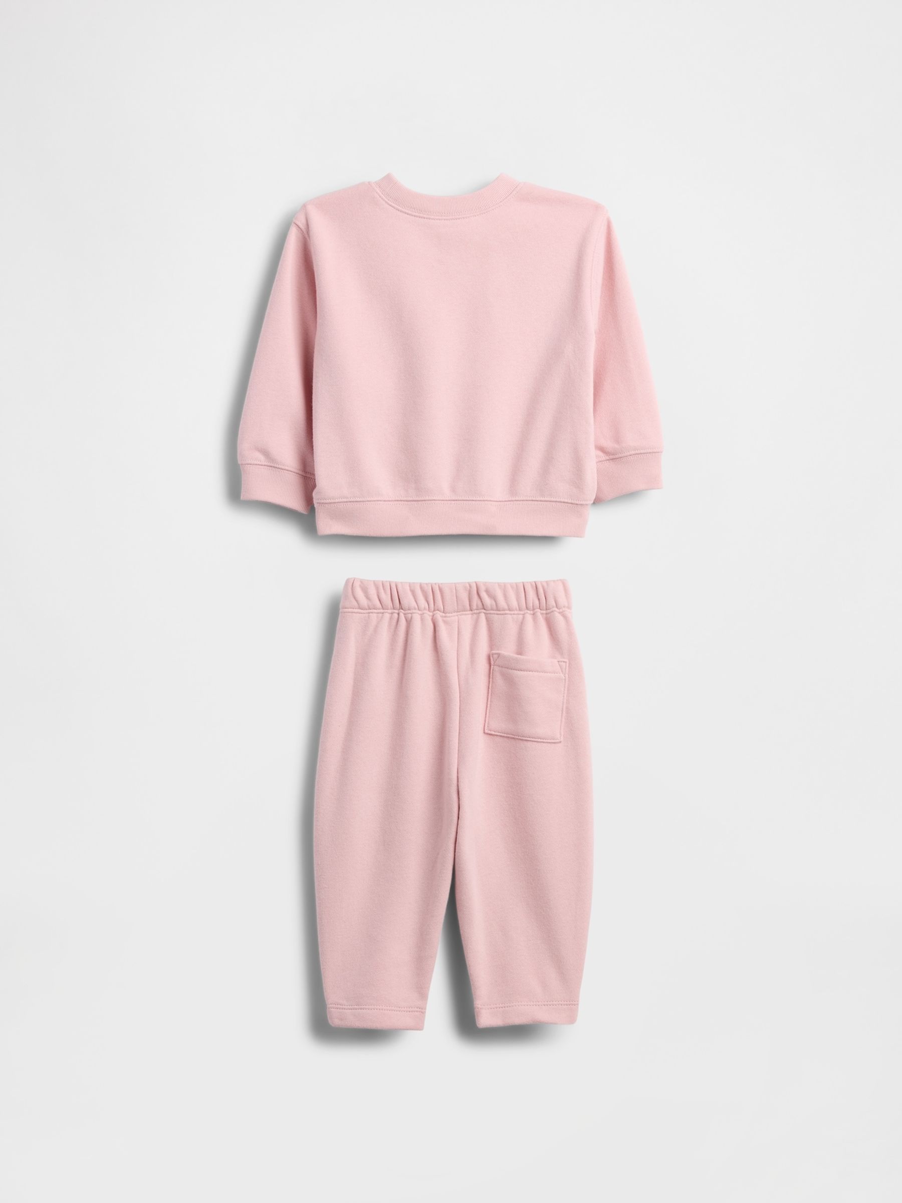 Pink Baby Vintage Soft Varsity Logo Sweat Set (Newborn-24mths) - Image 2 of 3