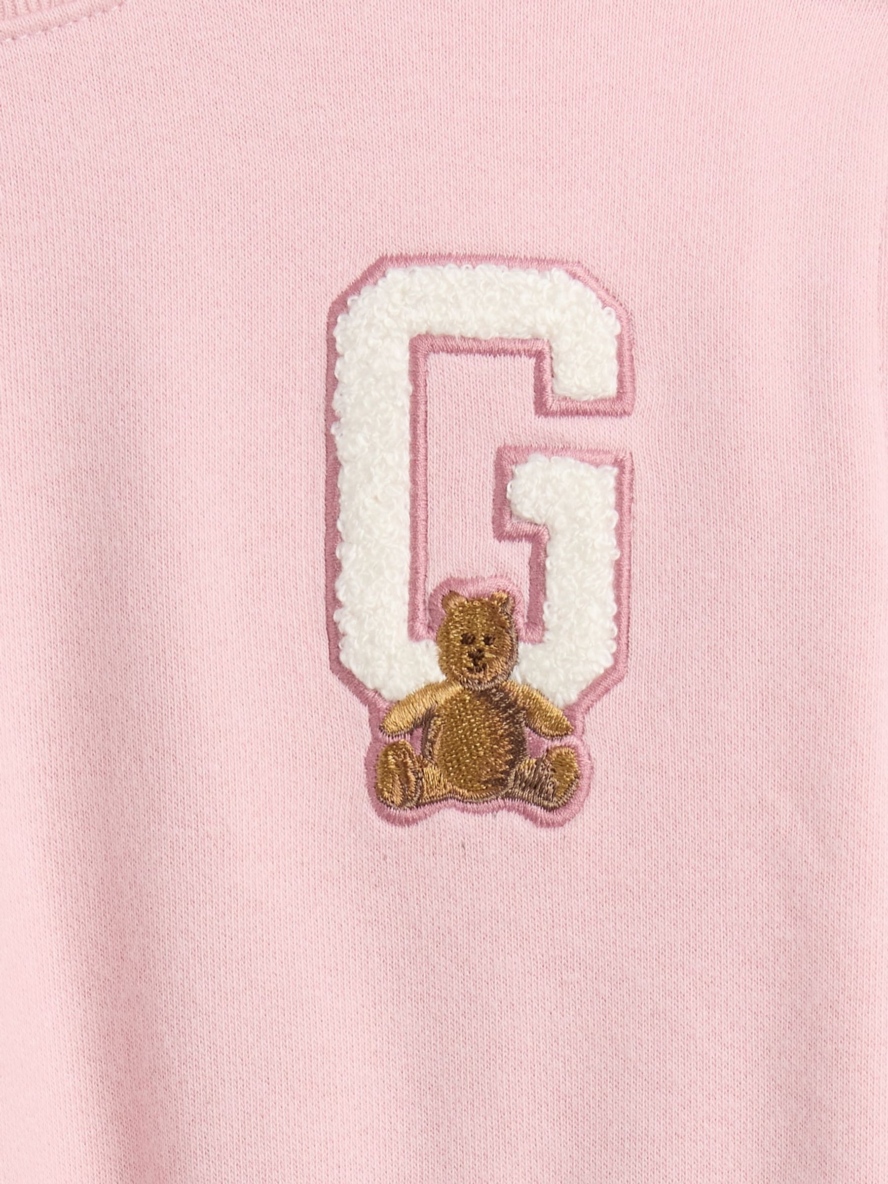 Pink Baby Vintage Soft Varsity Logo Sweat Set (Newborn-24mths) - Image 3 of 3