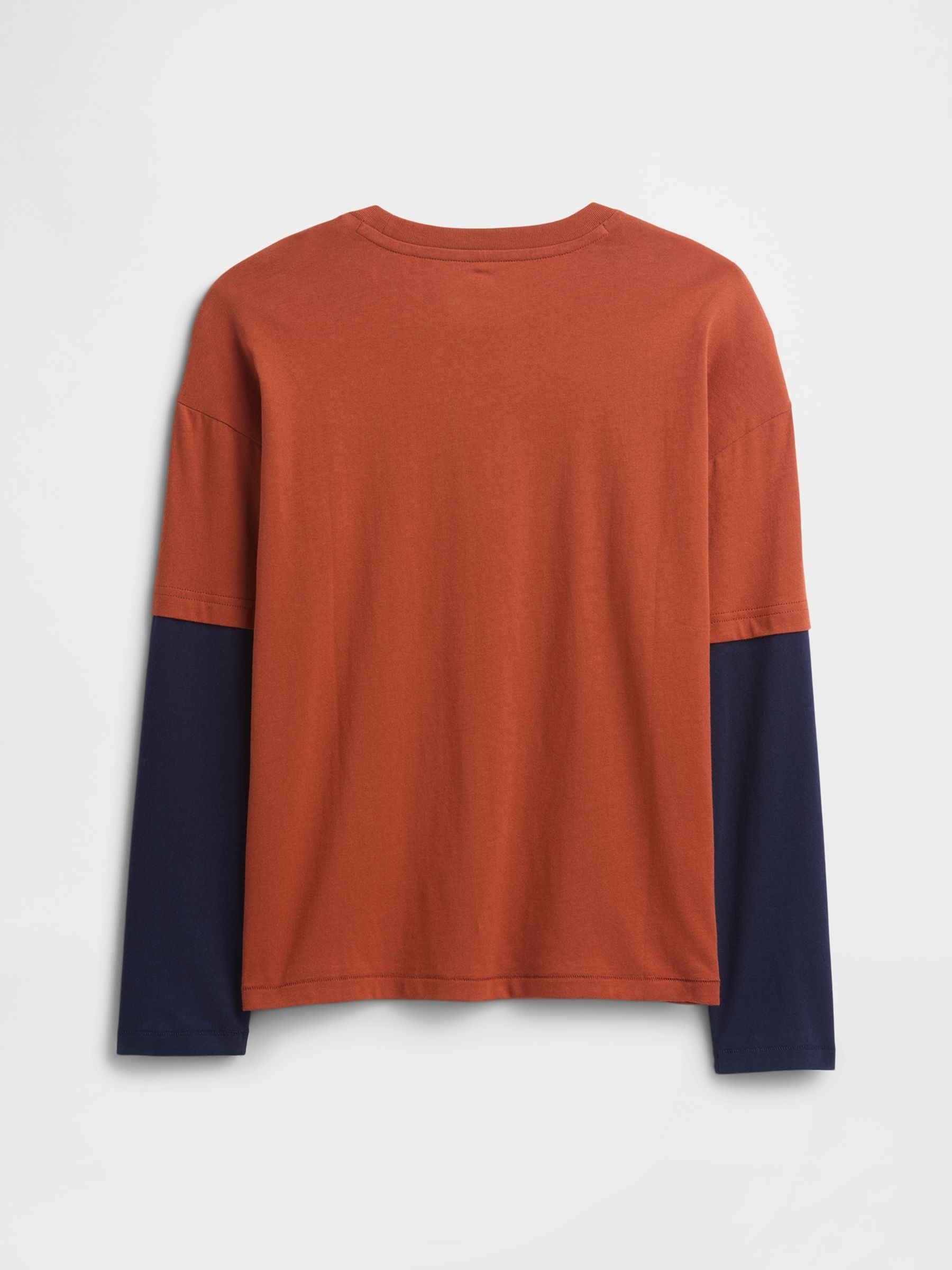 Red/Navy Relaxed Graphic Crew Neck T-Shirt (4-13yrs) - Image 2 of 2