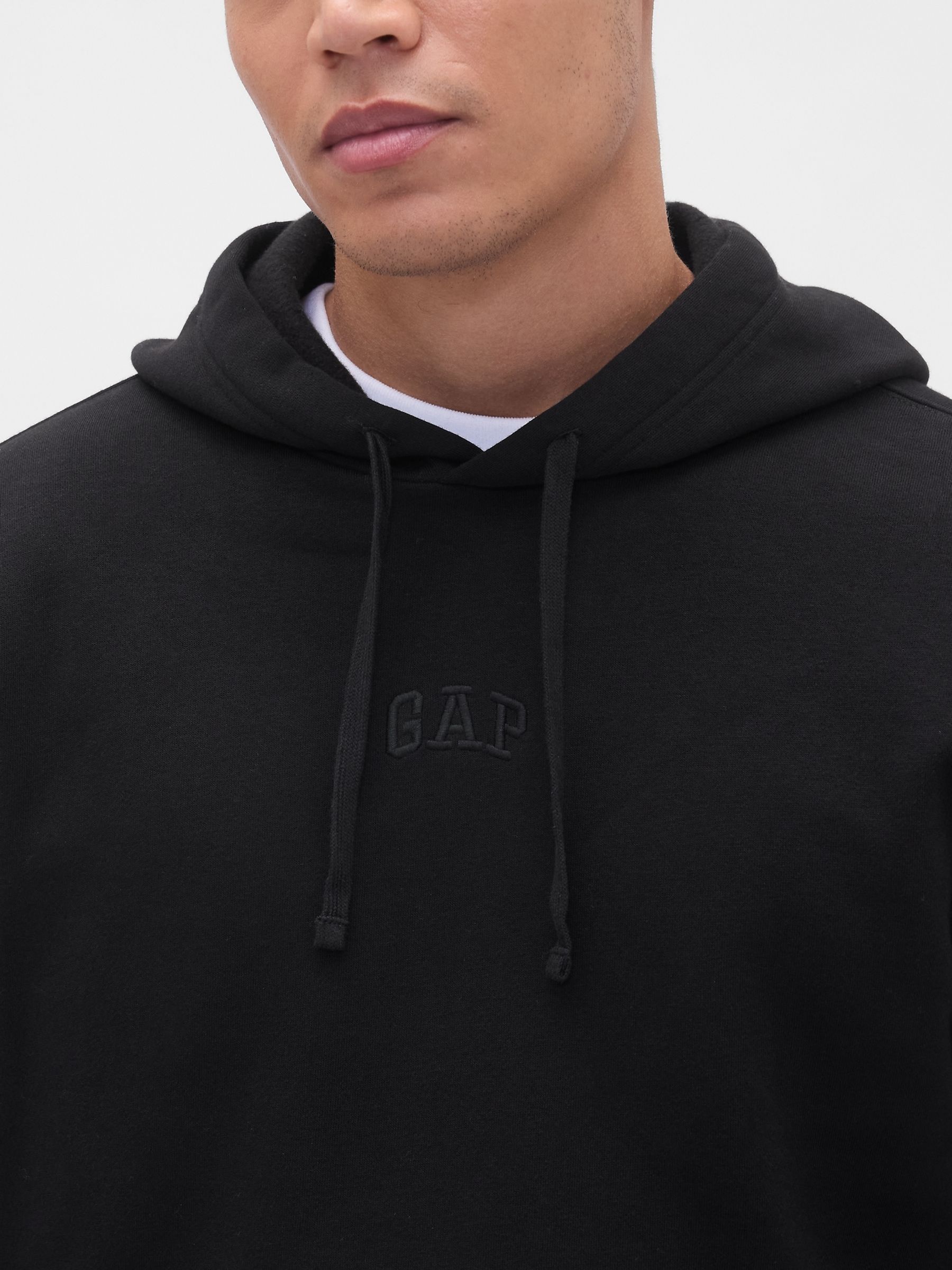 Black Relaxed Mini-Logo Hoodie - Image 3 of 4