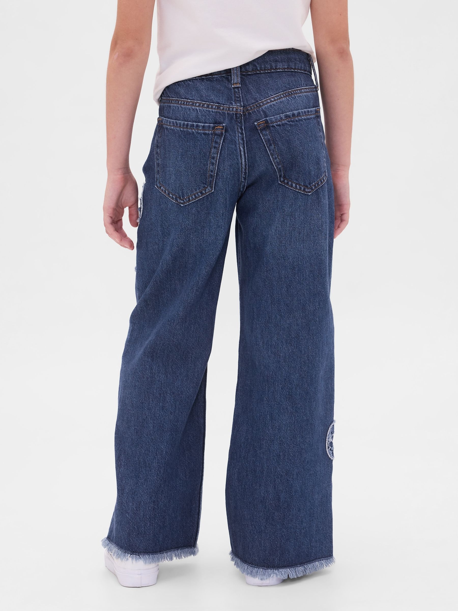 Blue Low Rise Stride Wide-Leg Jeans (5-13yrs) - Image 2 of 5