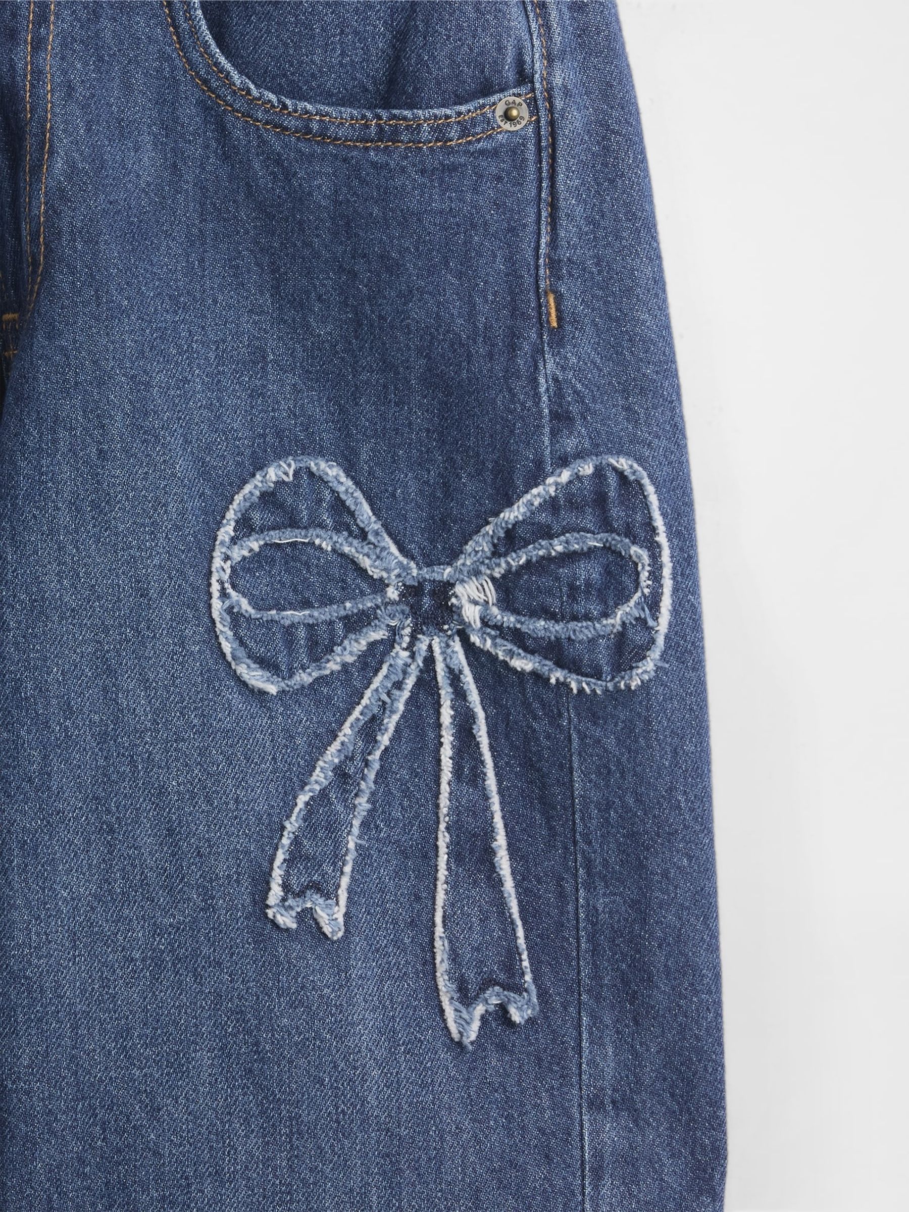 Blue Low Rise Stride Wide-Leg Jeans (5-13yrs) - Image 5 of 5