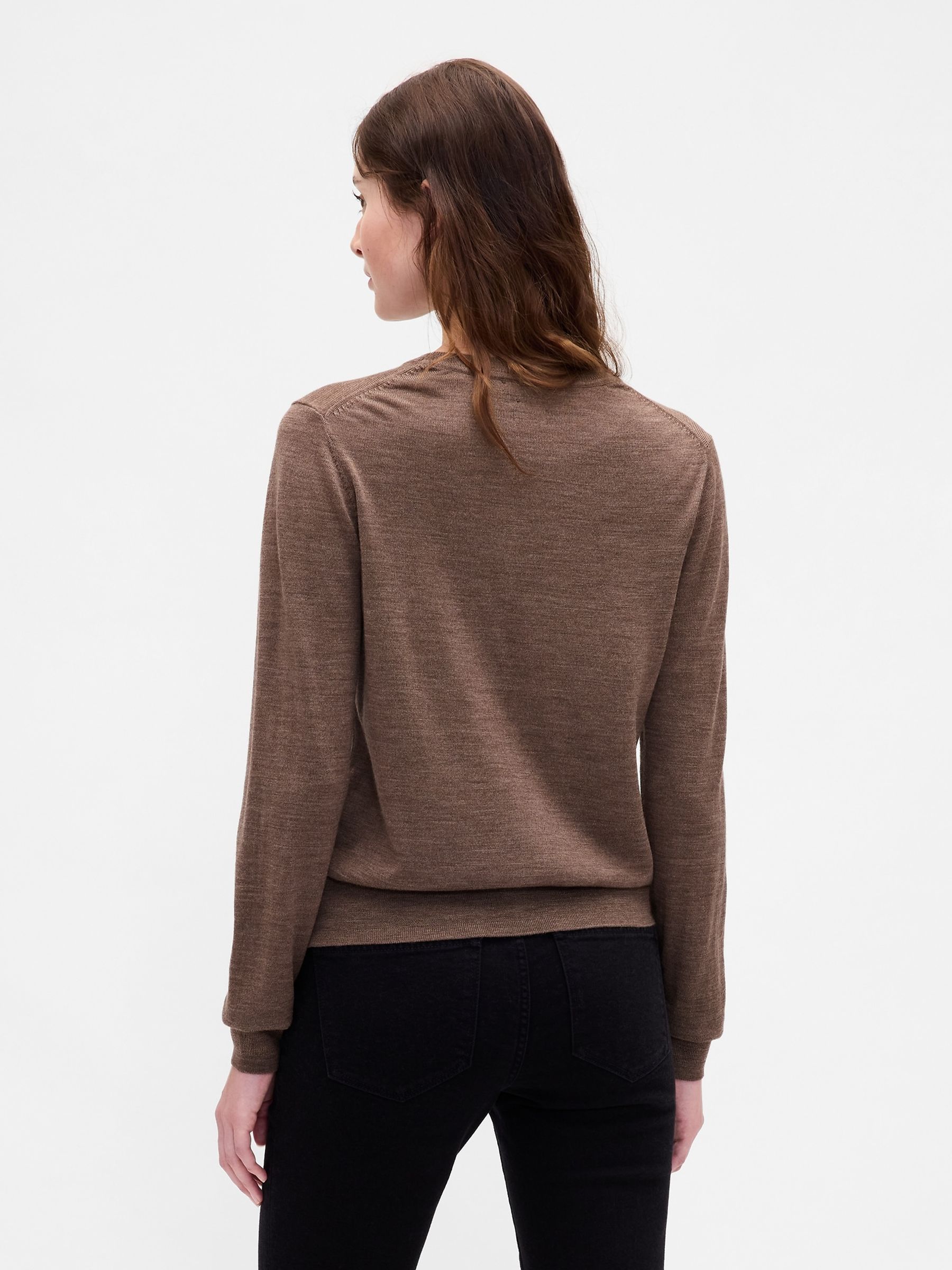 Brown Merino Crew Neck Sweatshirt - Image 2 of 4