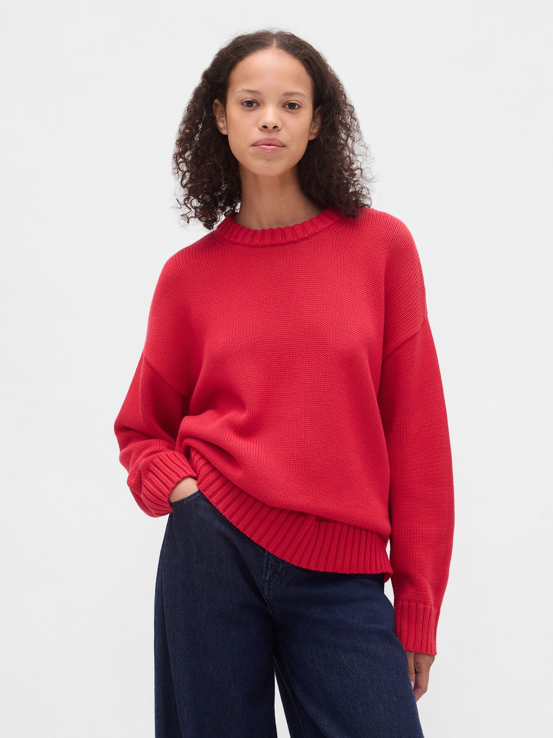 Red Oversized Sweatshirt - Image 1 of 4