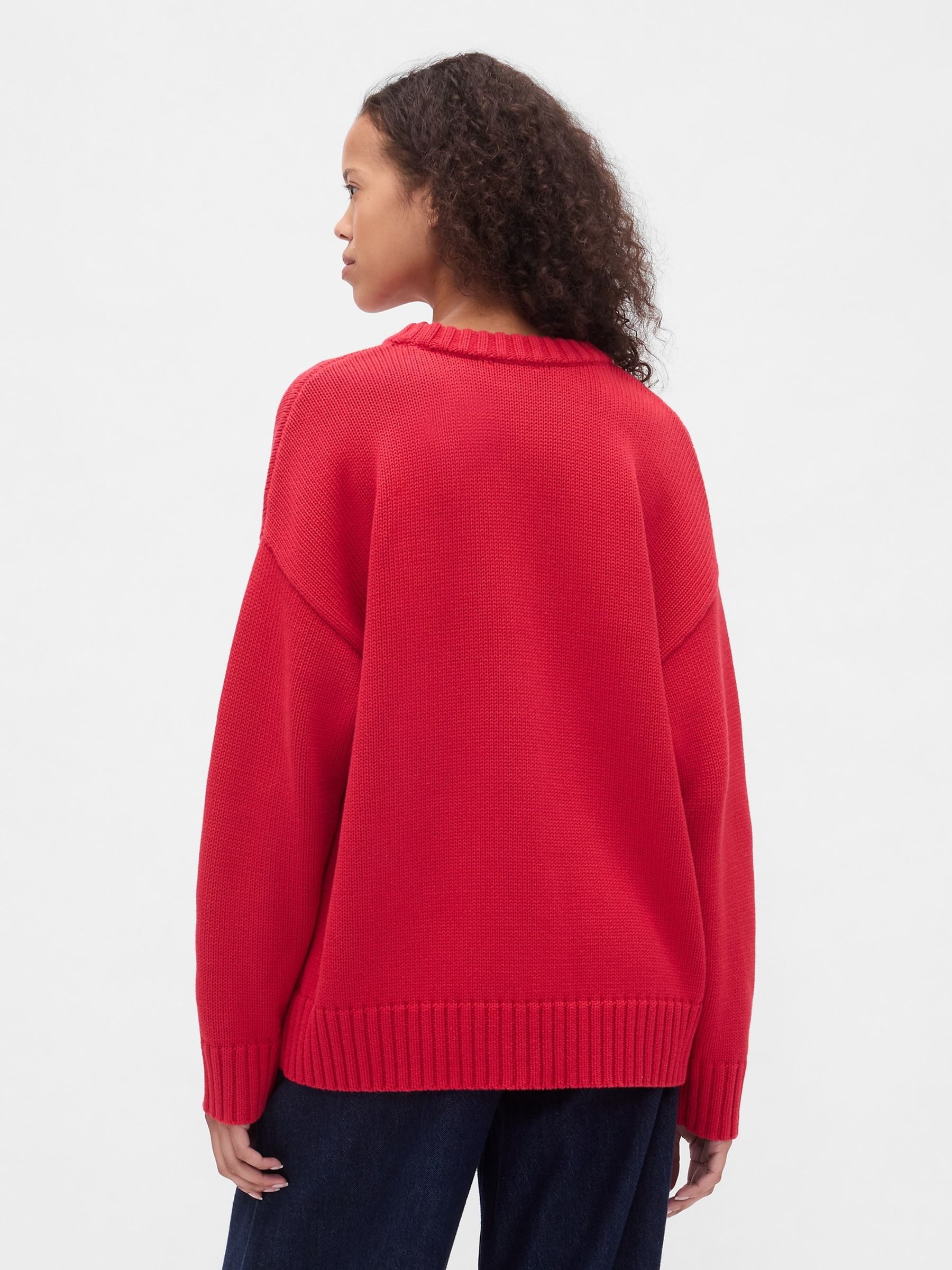 Red Oversized Sweatshirt - Image 2 of 4