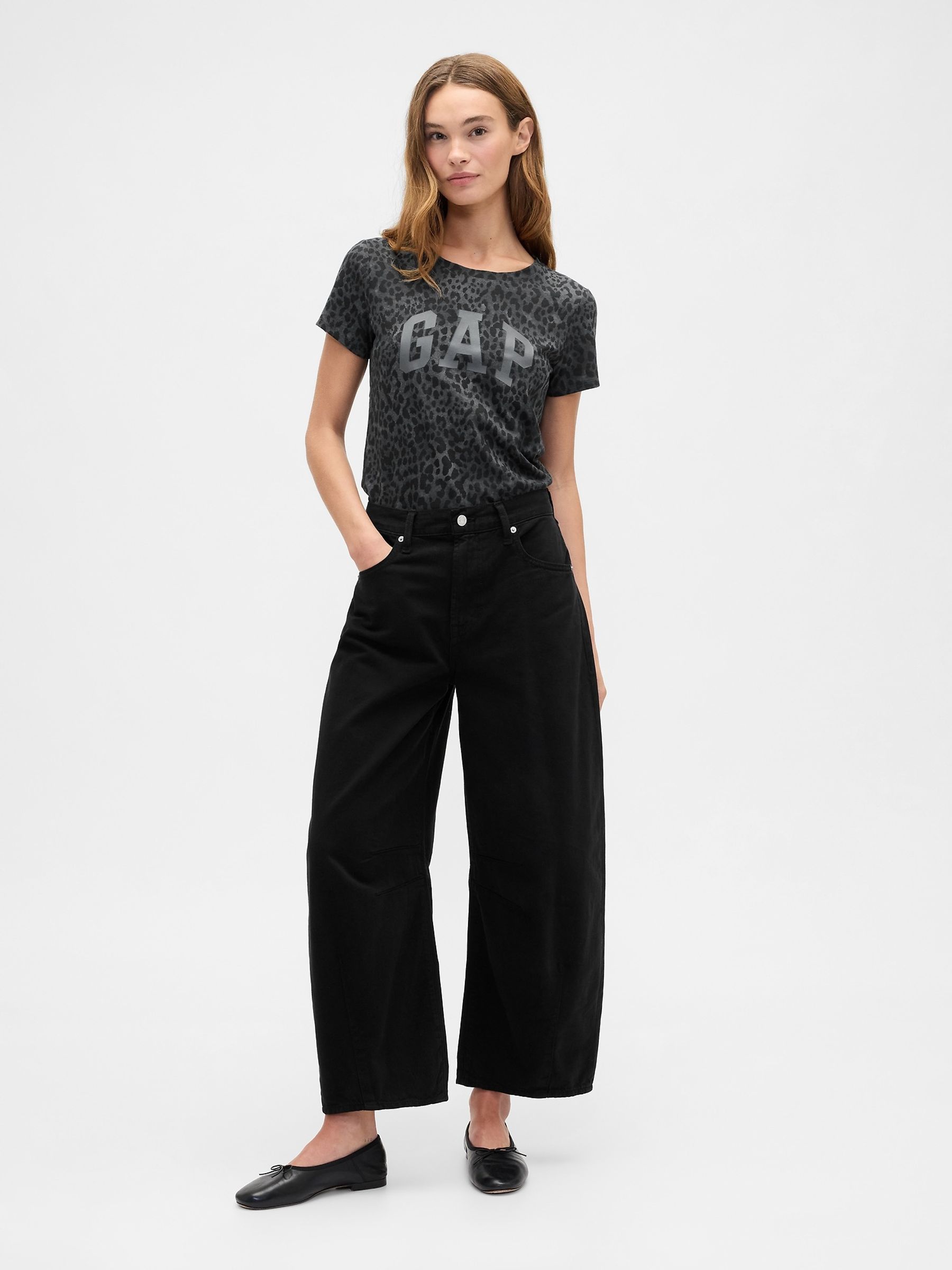 Dark Grey Leopard Logo  Crew Neck T-Shirt - Image 3 of 4