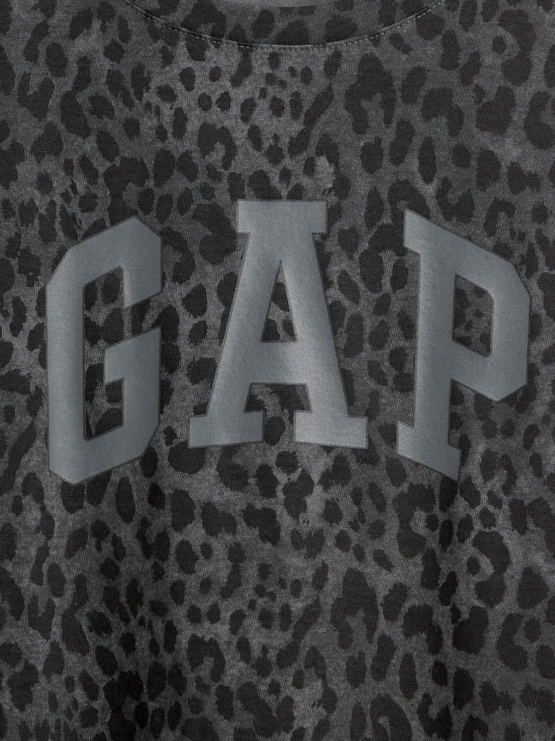 Dark Grey Leopard Logo  Crew Neck T-Shirt - Image 4 of 4