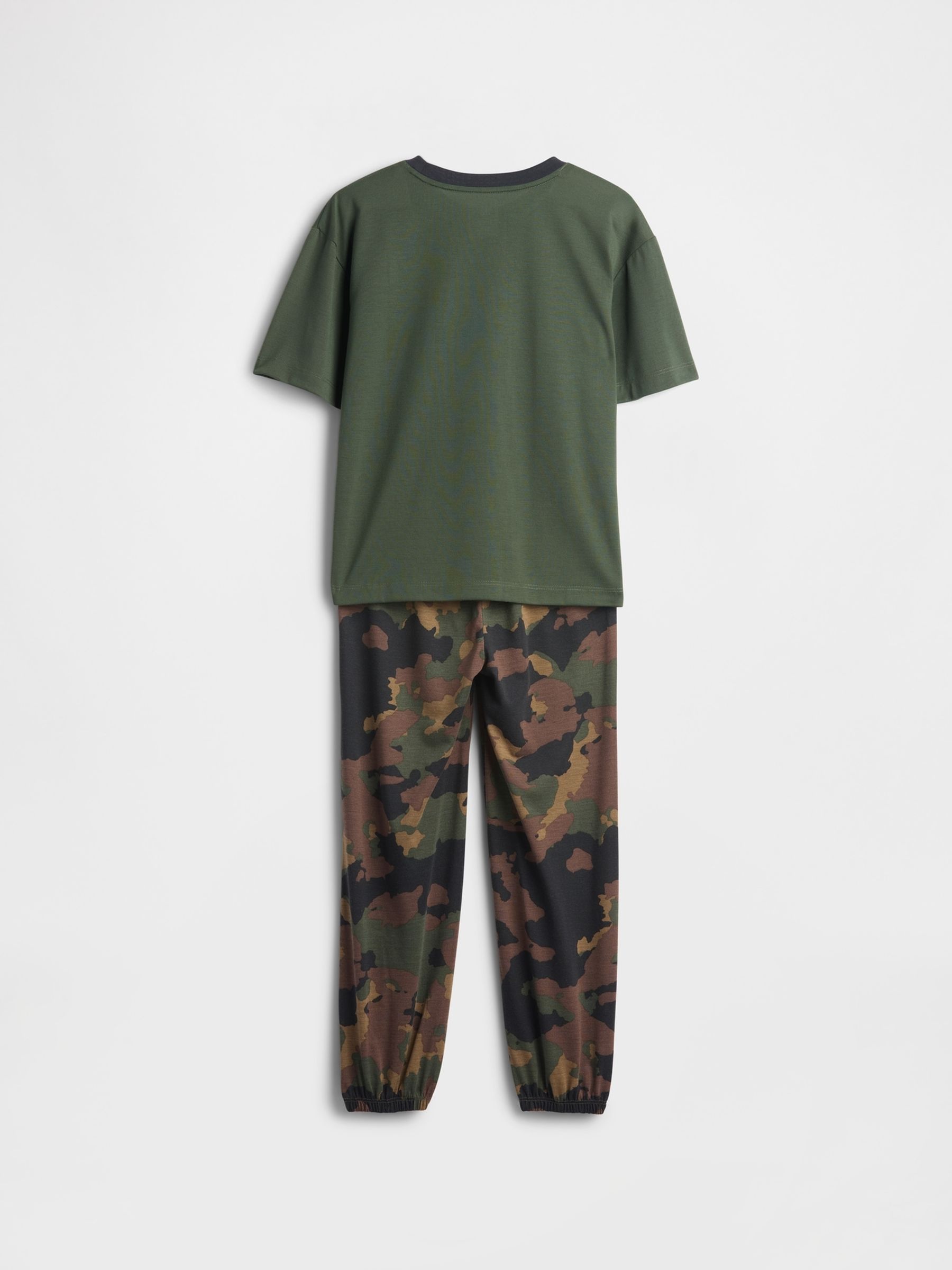 Green Camo Pyjama Joggers Set (6-13yrs) - Image 2 of 3