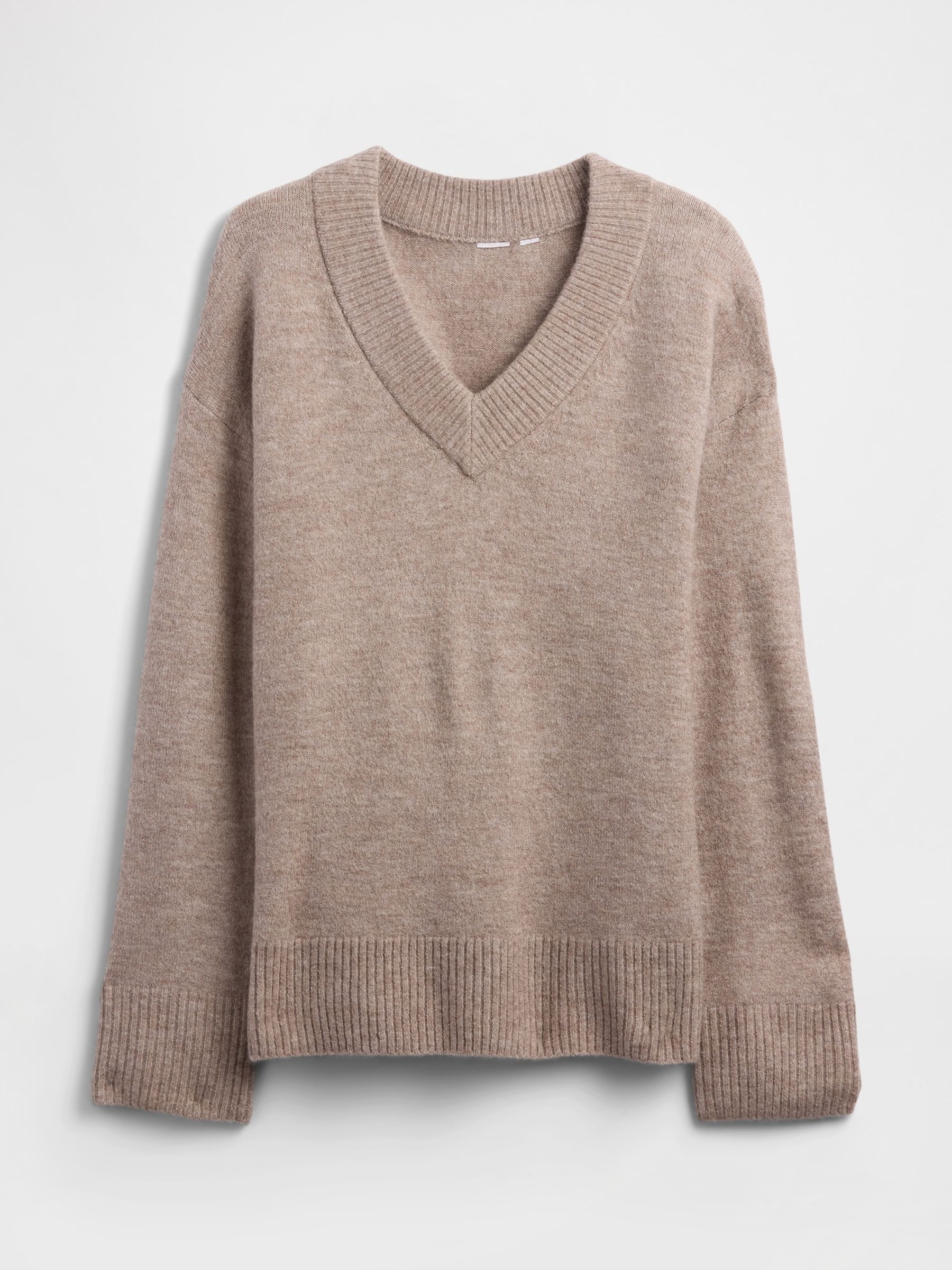 Brown V-Neck Sweatshirt - Image 4 of 5
