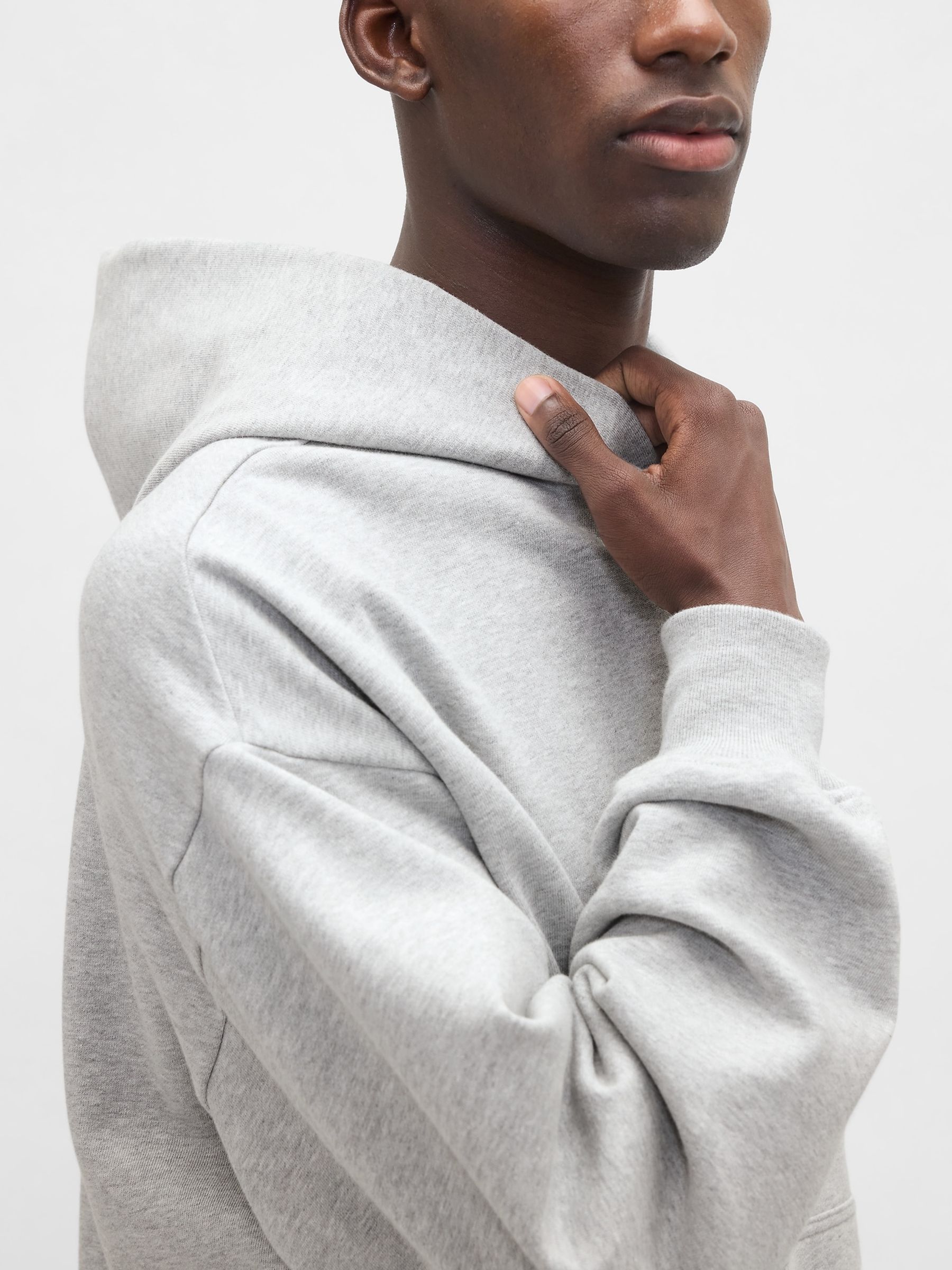 Light Grey Oversized Heavyweight Hoodie - Image 4 of 4