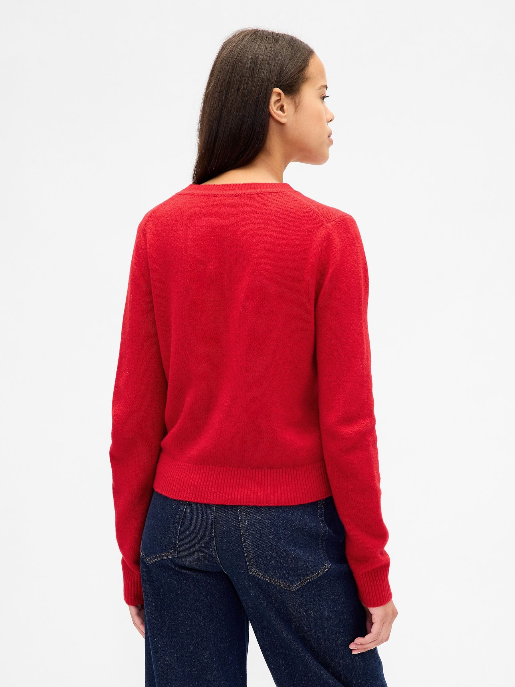 Red CashSoft Crew Neck Jumper - Image 2 of 4