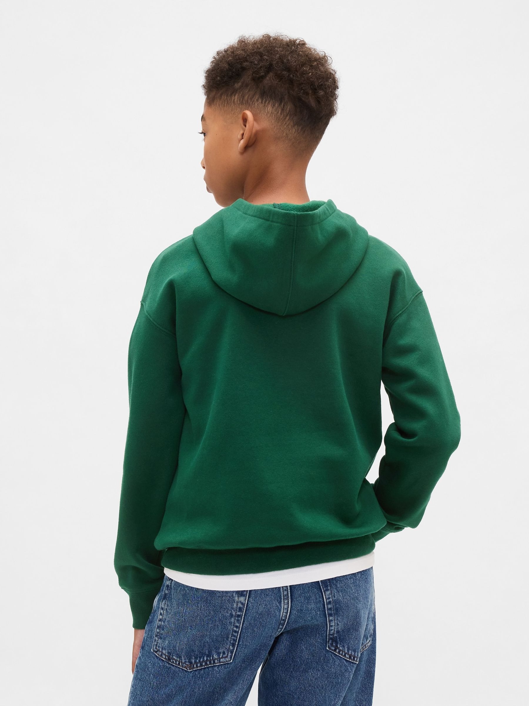 Green Relaxed Logo Hoodie - Image 2 of 5