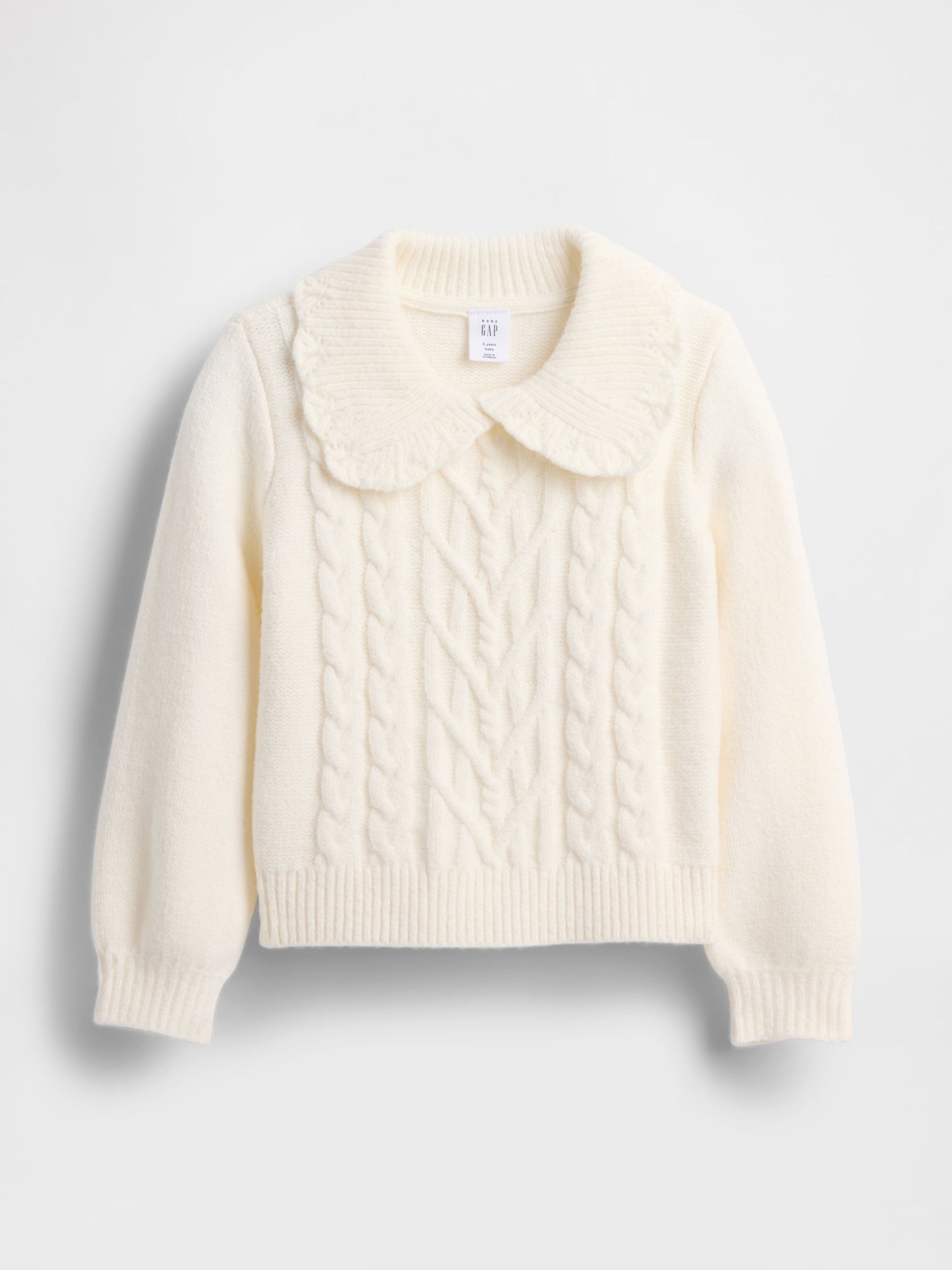 White Cashsoft Colla Jumper (6mths-5yrs) - Image 2 of 4
