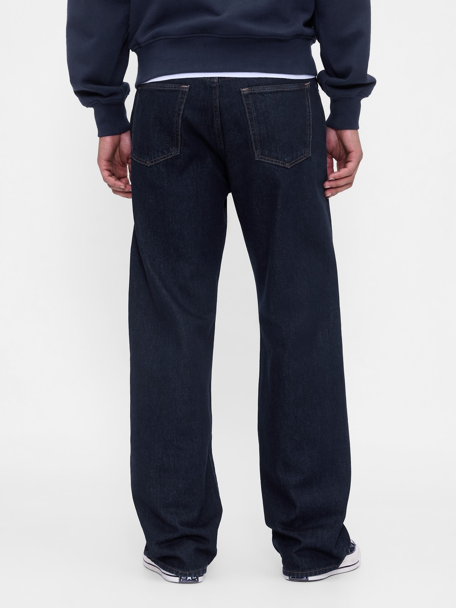Dark Indigo Blue 90s Loose Jeans - Image 2 of 5