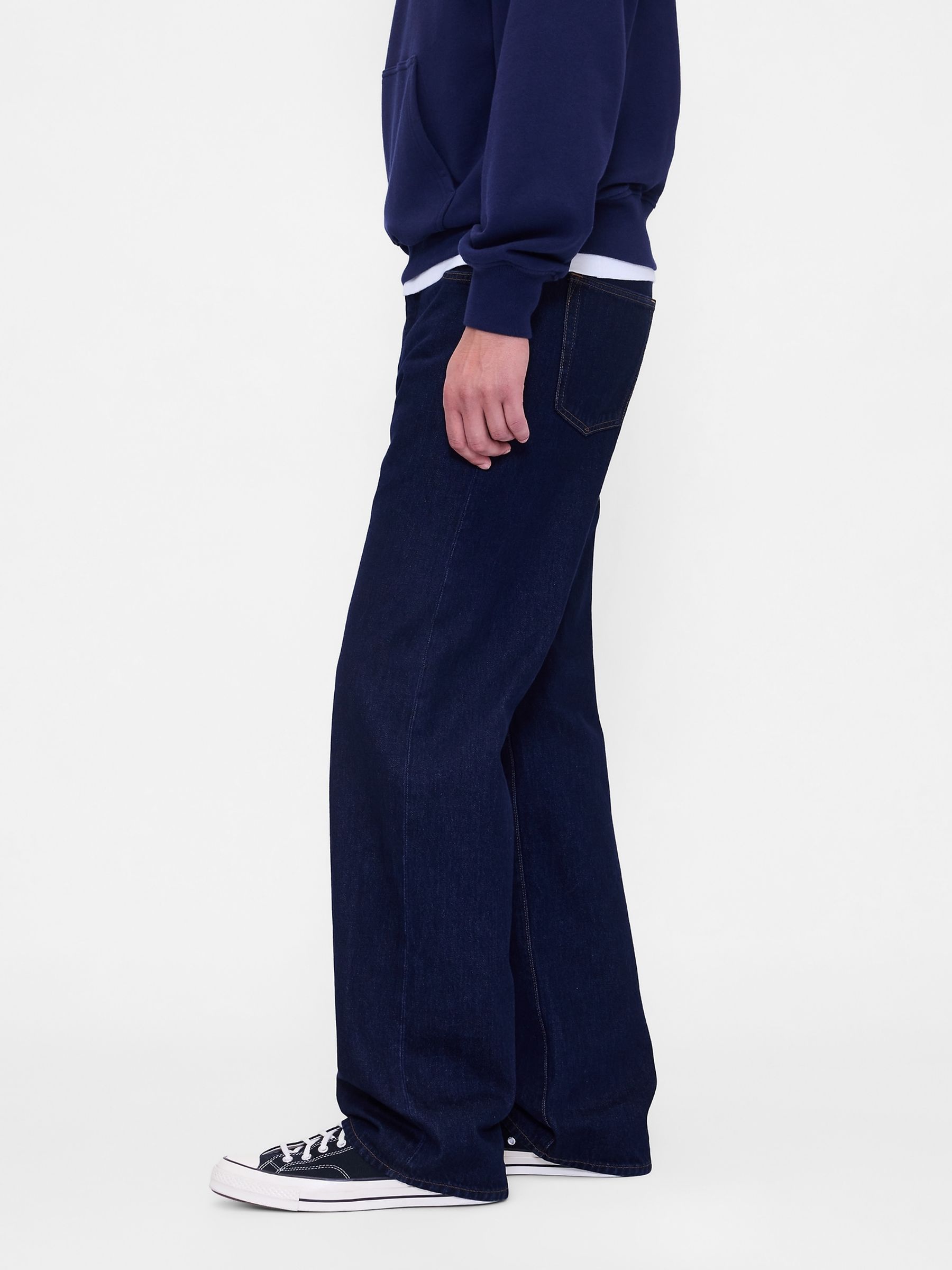 Dark Indigo Blue 90s Loose Jeans - Image 3 of 5