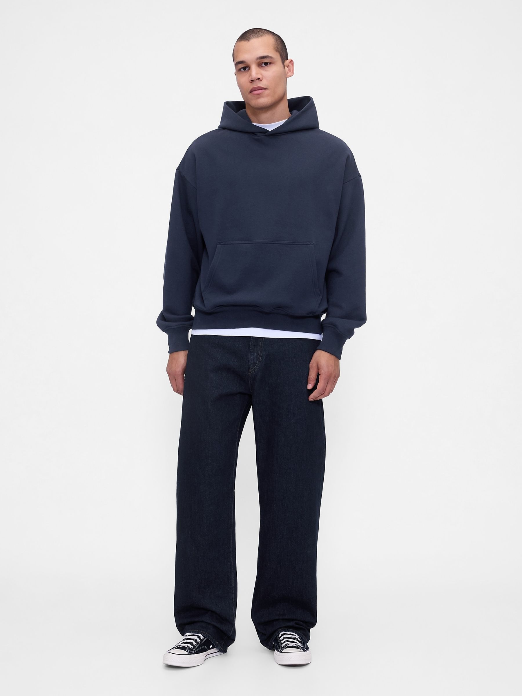 Dark Indigo Blue 90s Loose Jeans - Image 4 of 5