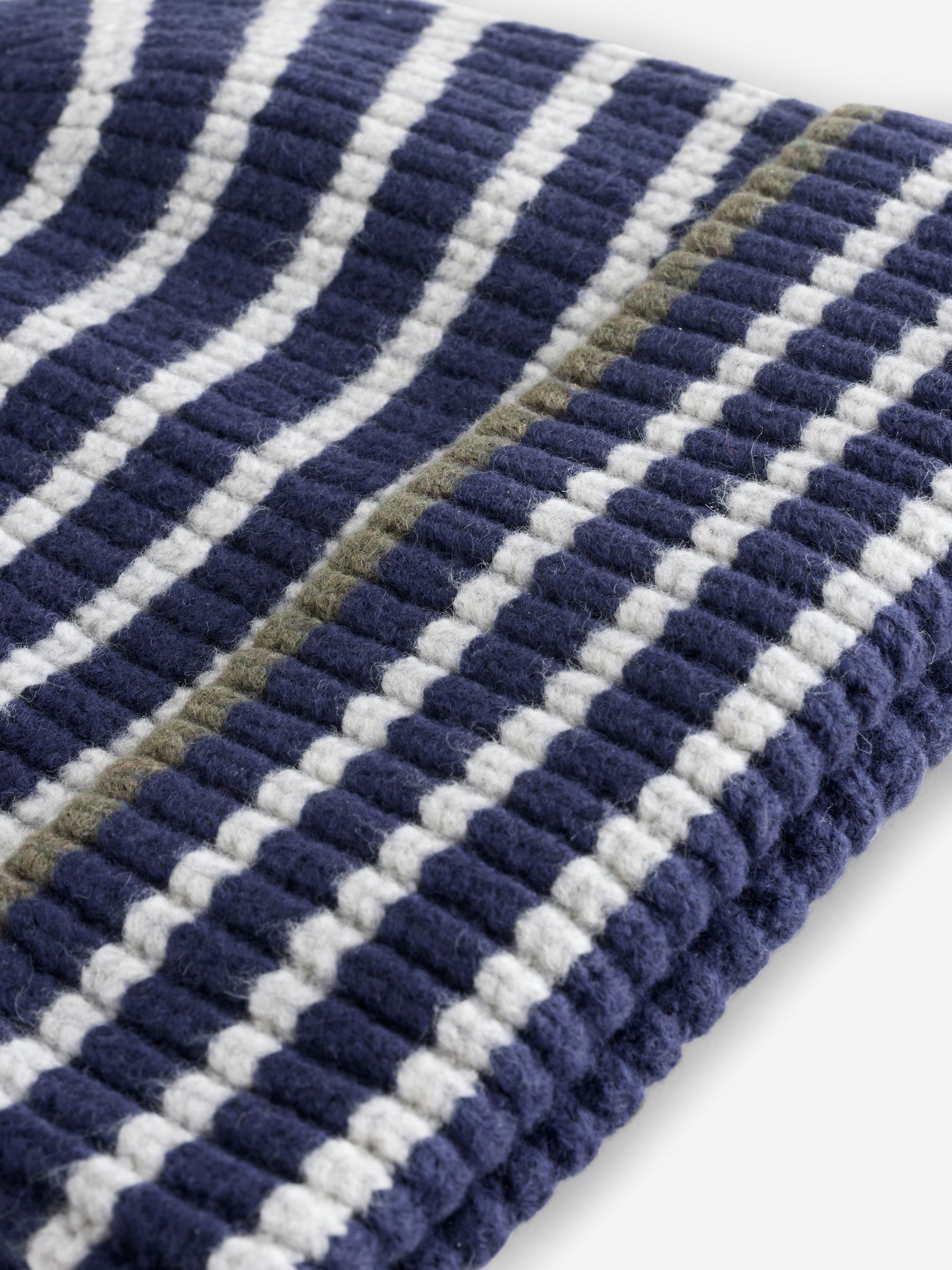 Blue CashSoft Stripe Beanie - Image 2 of 3