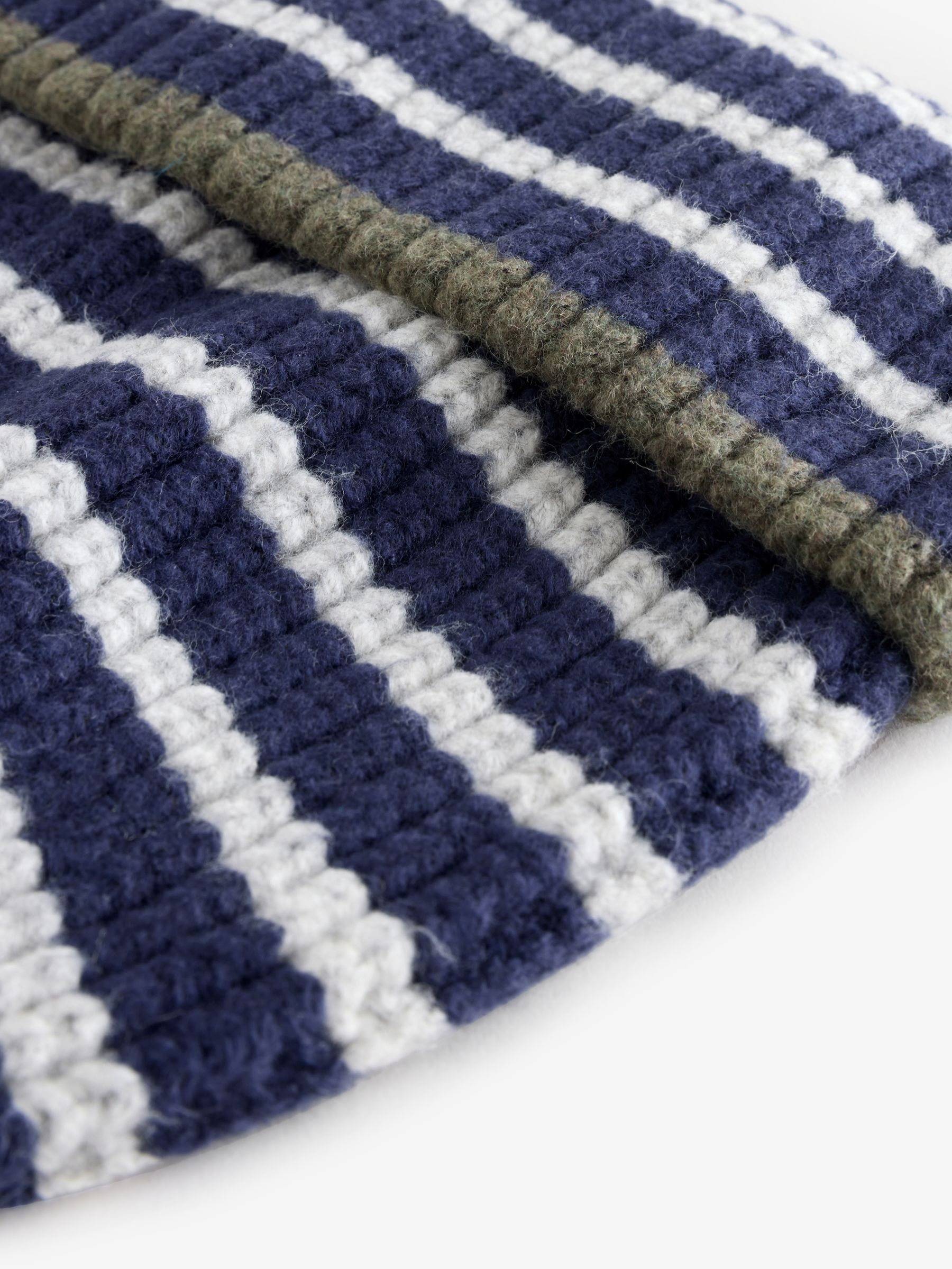Blue CashSoft Stripe Beanie - Image 3 of 3
