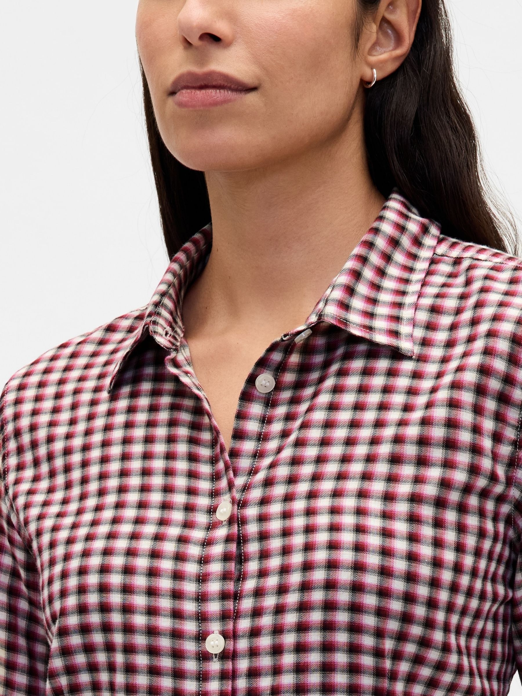 Red Flannel Fitted Check Shirt - Image 4 of 4