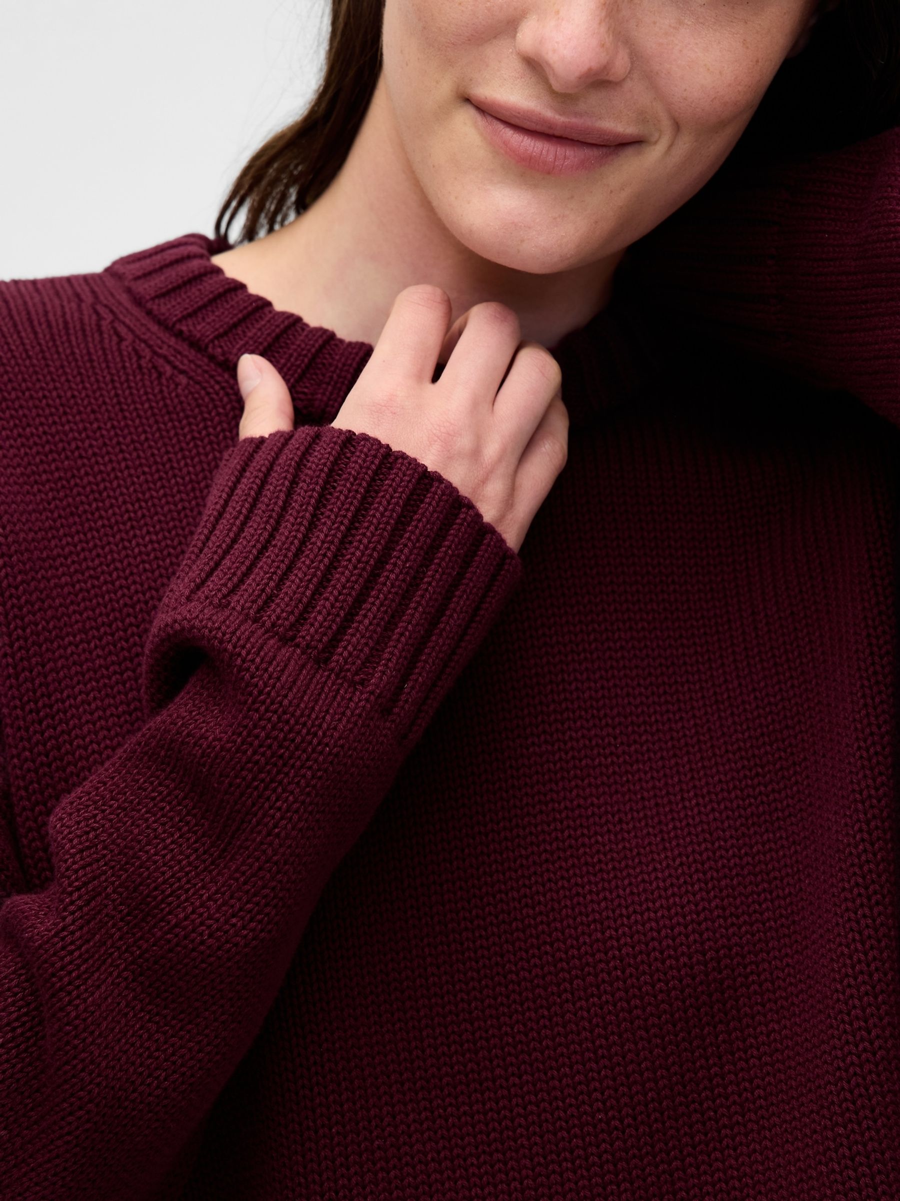 Burgundy Red Oversized Sweatshirt - Image 4 of 4
