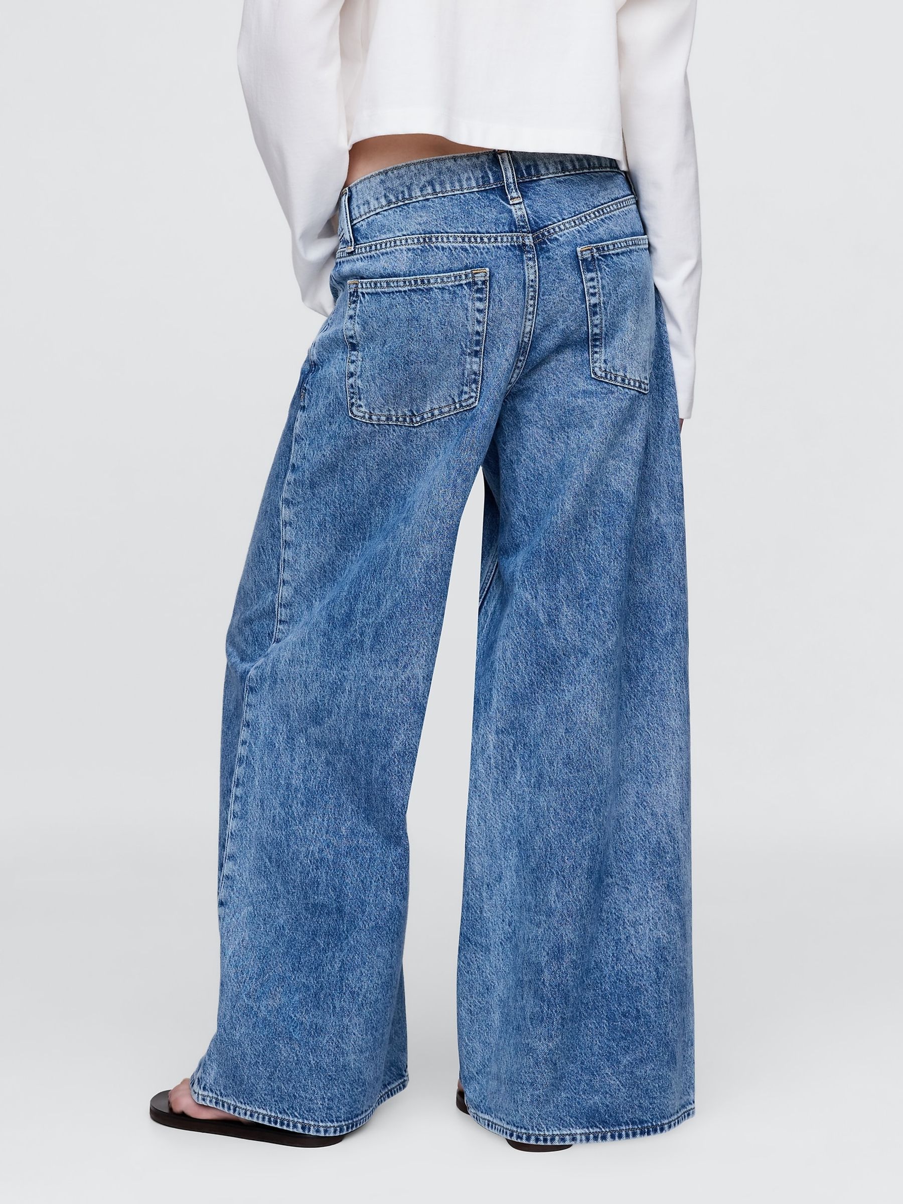 Blue Low Slung Extra Baggy Jeans - Image 2 of 6