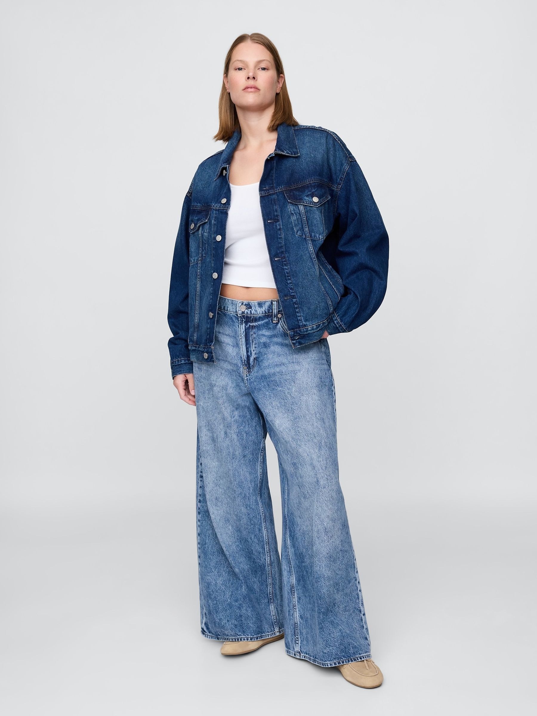 Blue Low Slung Extra Baggy Jeans - Image 6 of 6