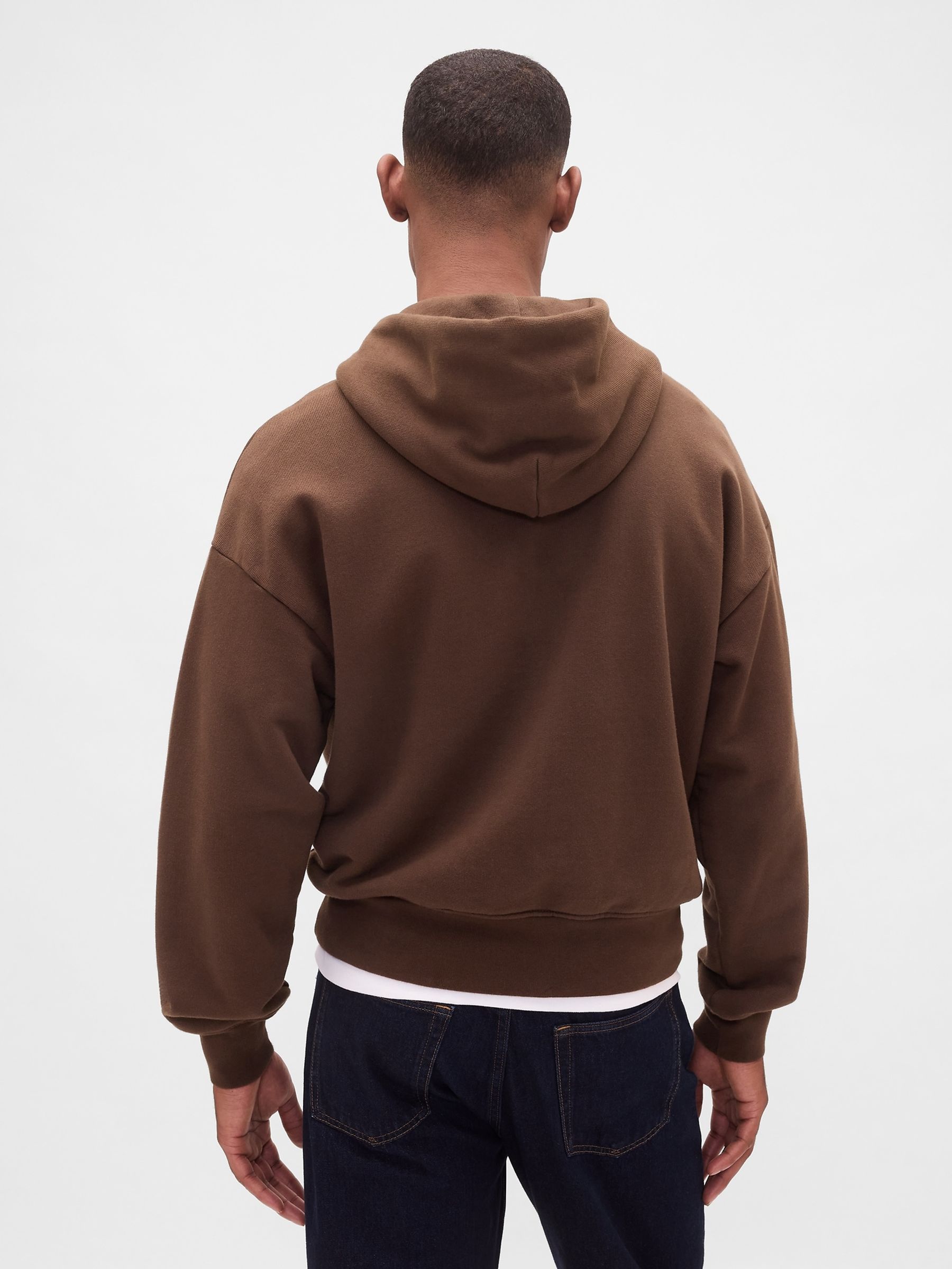 Brown Extra Heavyweight French Terry Hoodie - Image 2 of 4