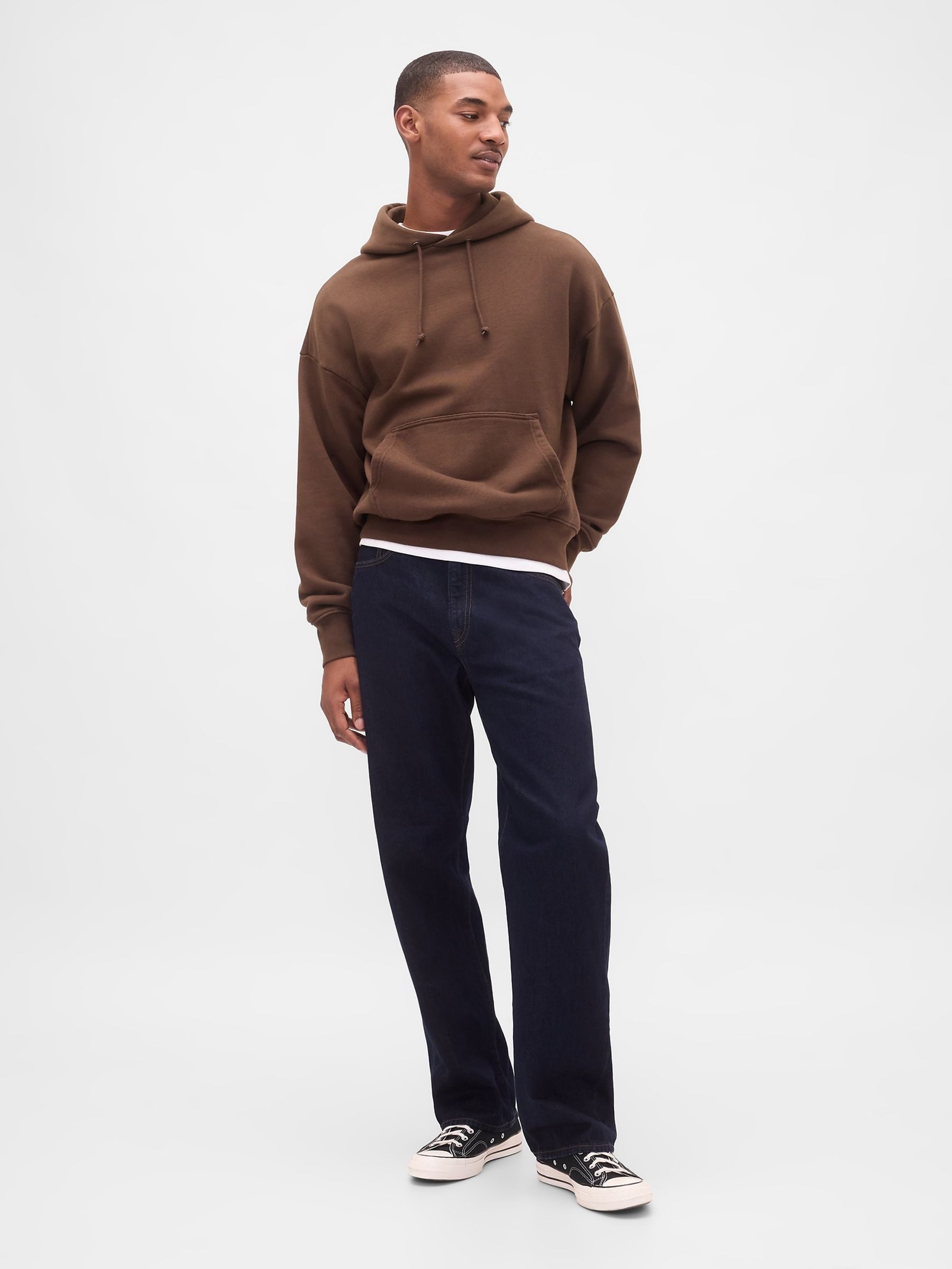 Brown Extra Heavyweight French Terry Hoodie - Image 3 of 4