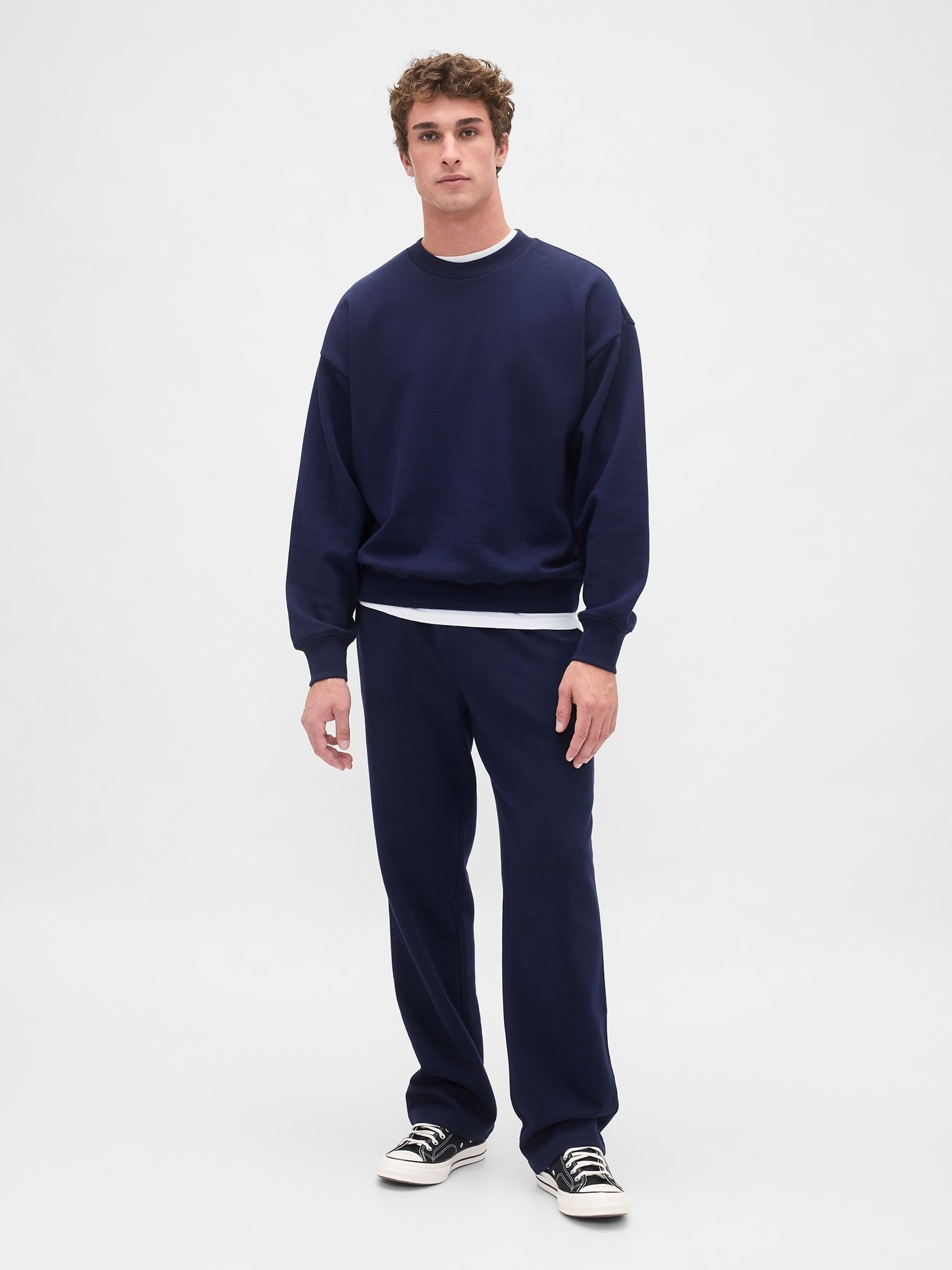 Navy Blue Heavyweight Relaxed Joggers - Image 3 of 5