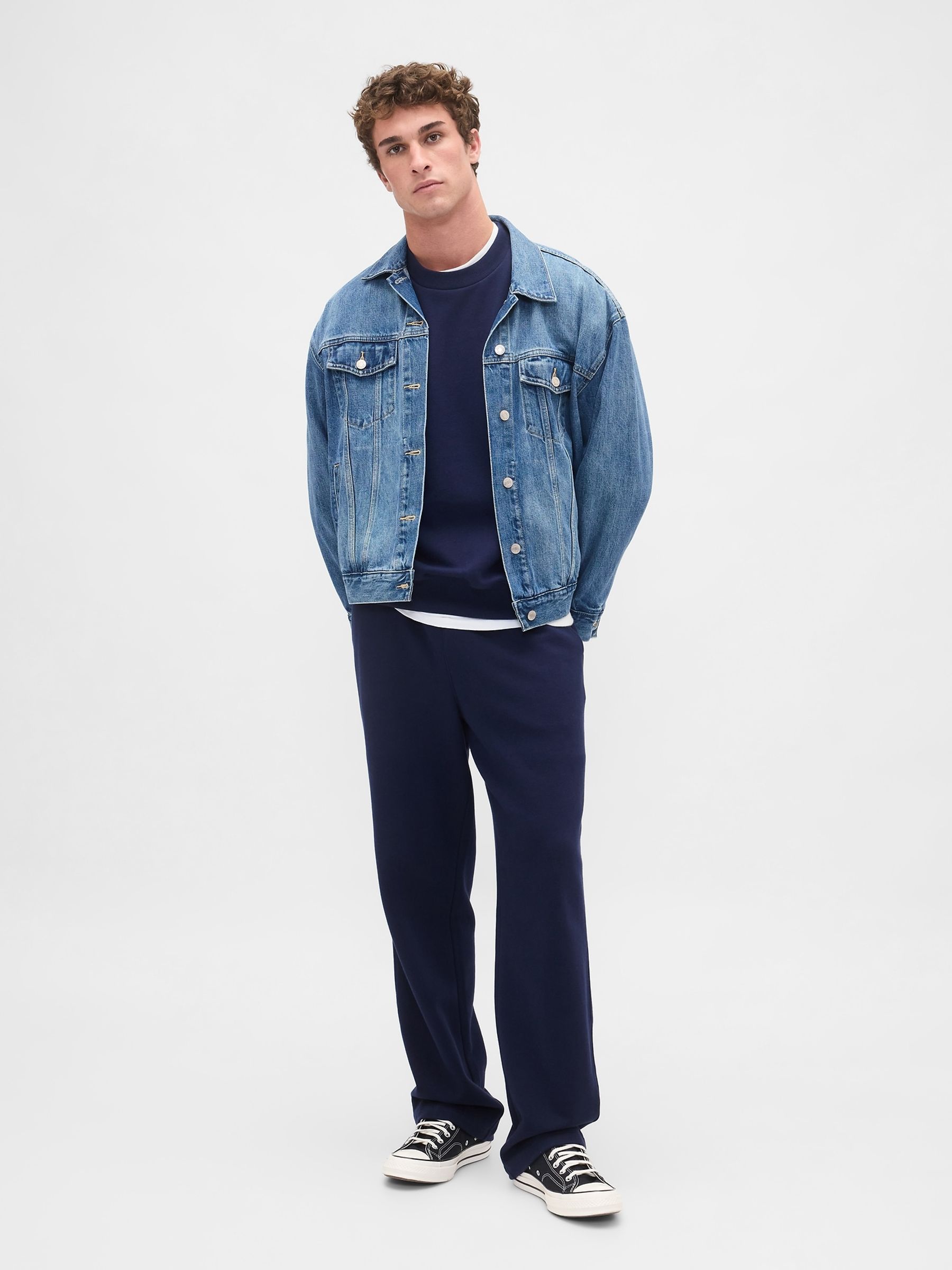 Navy Blue Heavyweight Relaxed Joggers - Image 4 of 5