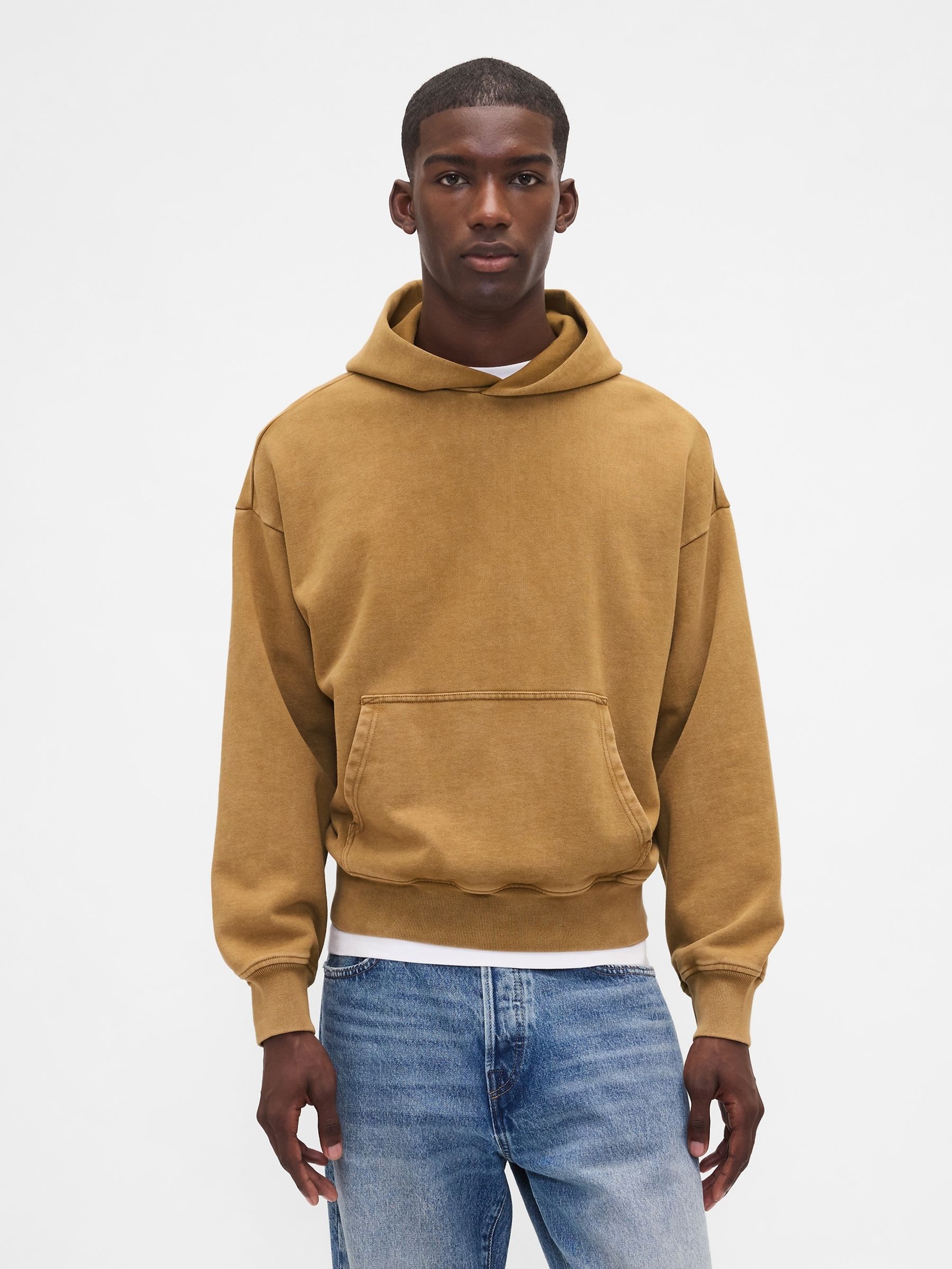 Yellow Oversized Heavyweight Hoodie - Image 1 of 4