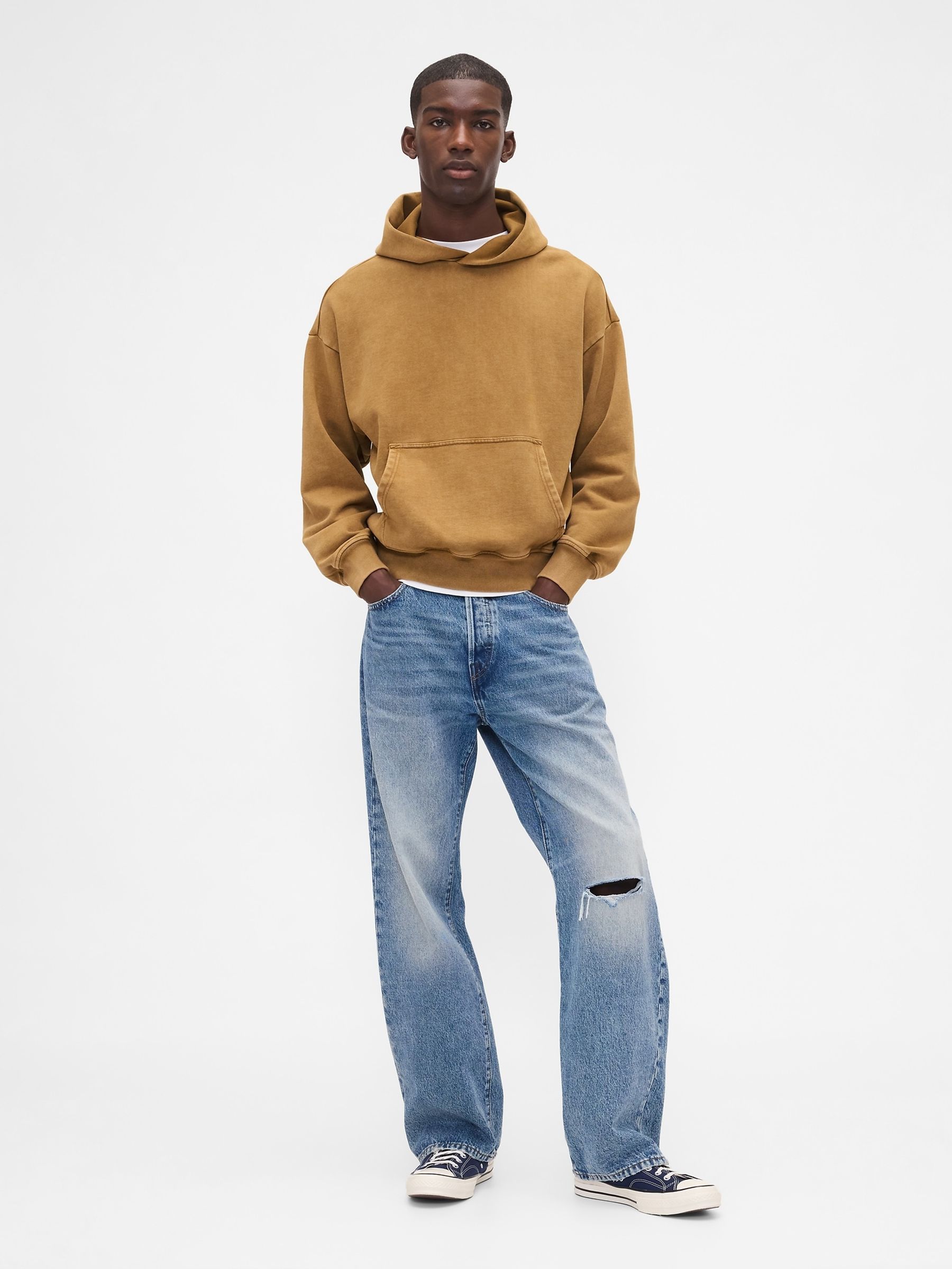 Yellow Oversized Heavyweight Hoodie - Image 3 of 4