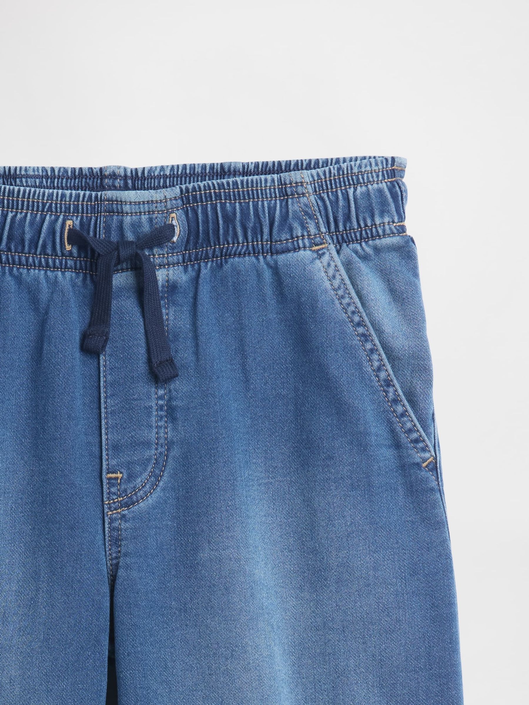 Blue Easy Pull on Baggy Jeans - Image 3 of 3