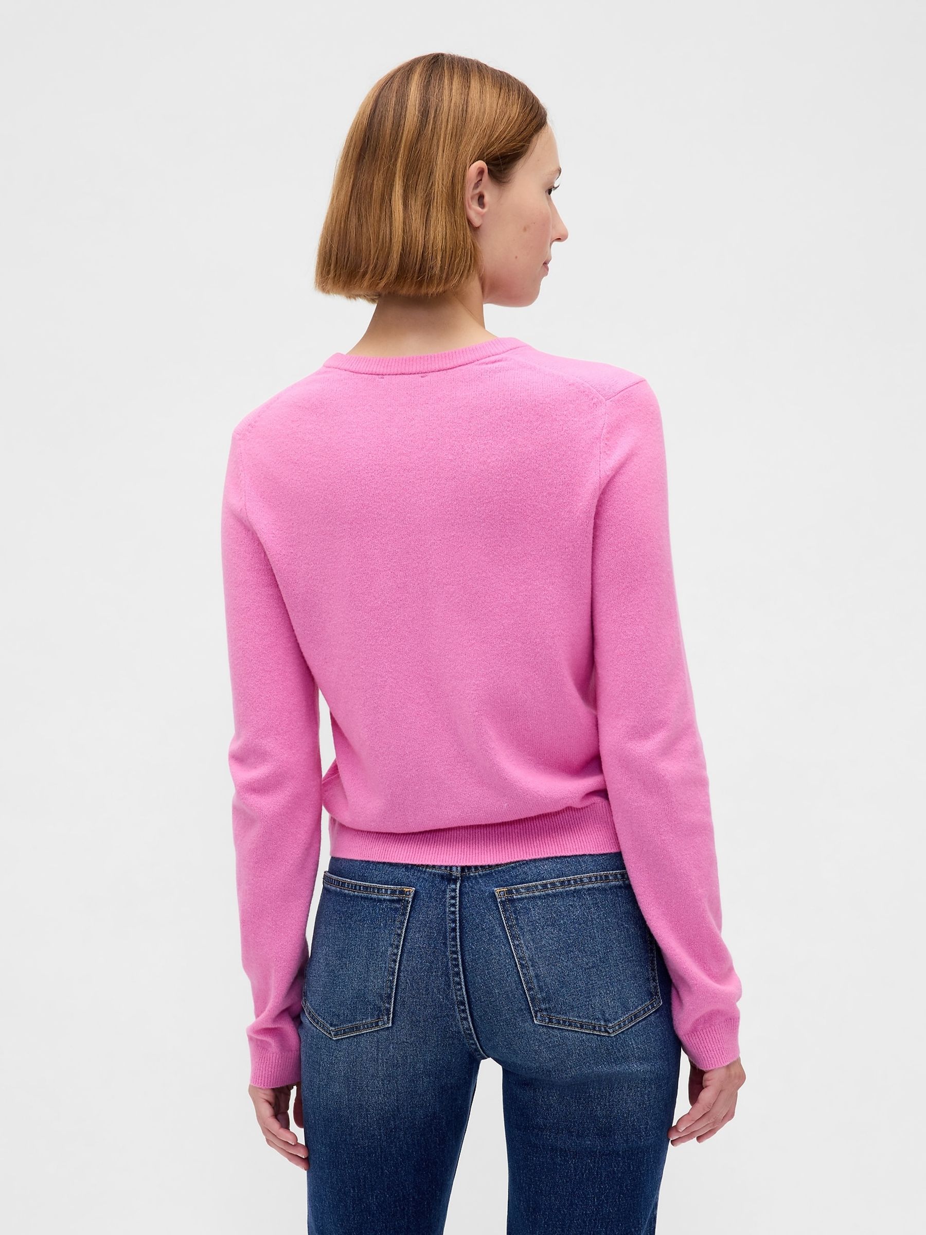 Pink Soft Touch Crop Cardigan - Image 2 of 4