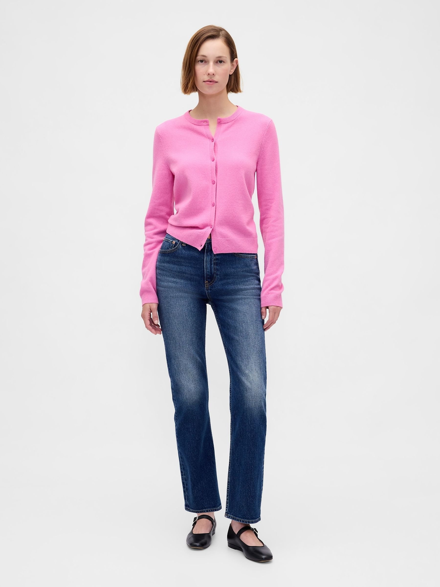 Pink Soft Touch Crop Cardigan - Image 3 of 4