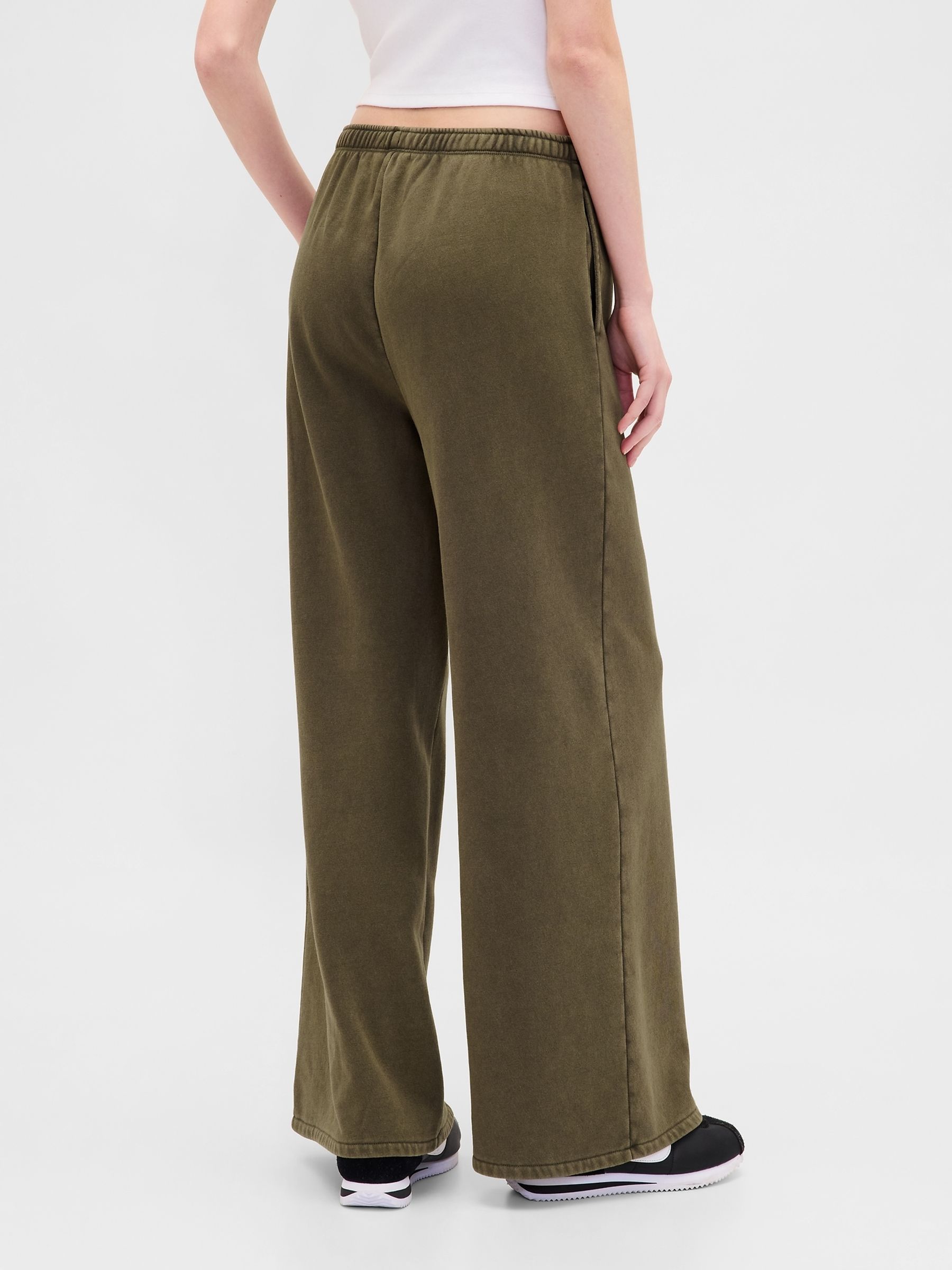 Green VintageSoft Baggy Wide-Leg Joggers - Image 2 of 5