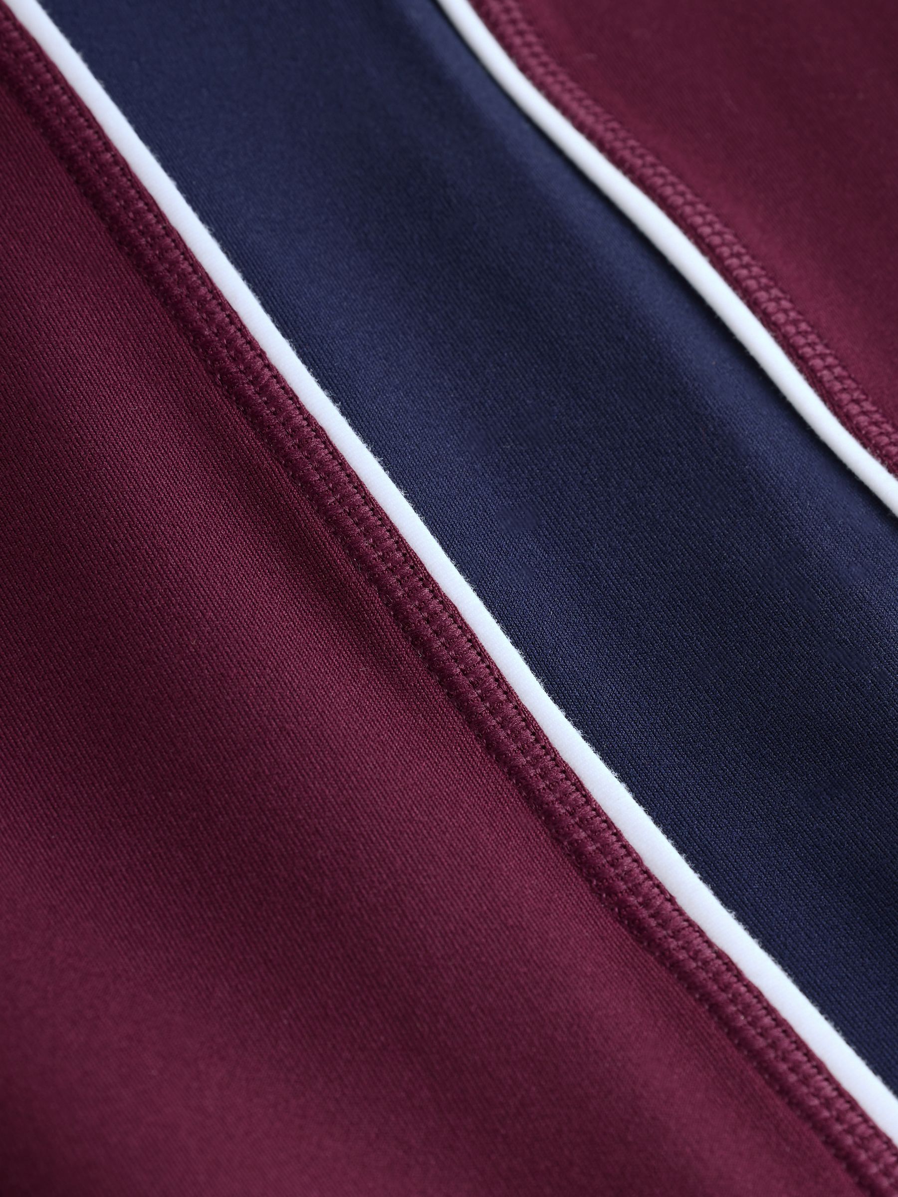 Burgundy Red High Waisted Power Full Length Stripe Leggings - Image 9 of 9