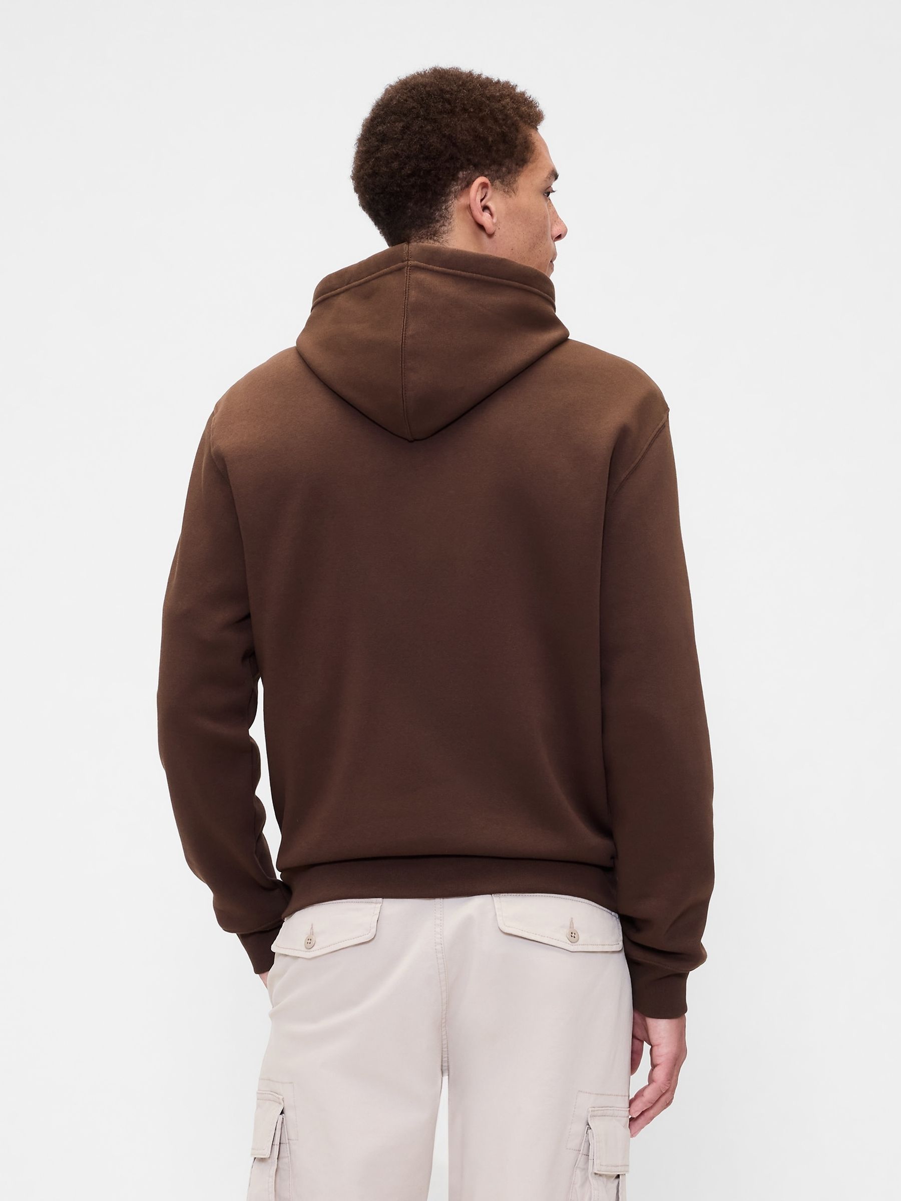 Brown Overhead Logo Fleece Zip Hoodie - Image 2 of 4