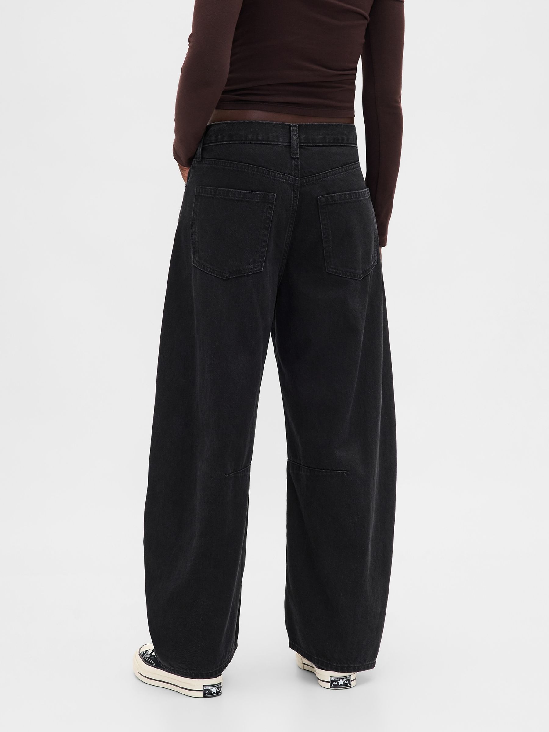 Black High Waisted UltraSoft Horseshoe Jeans - Image 2 of 6