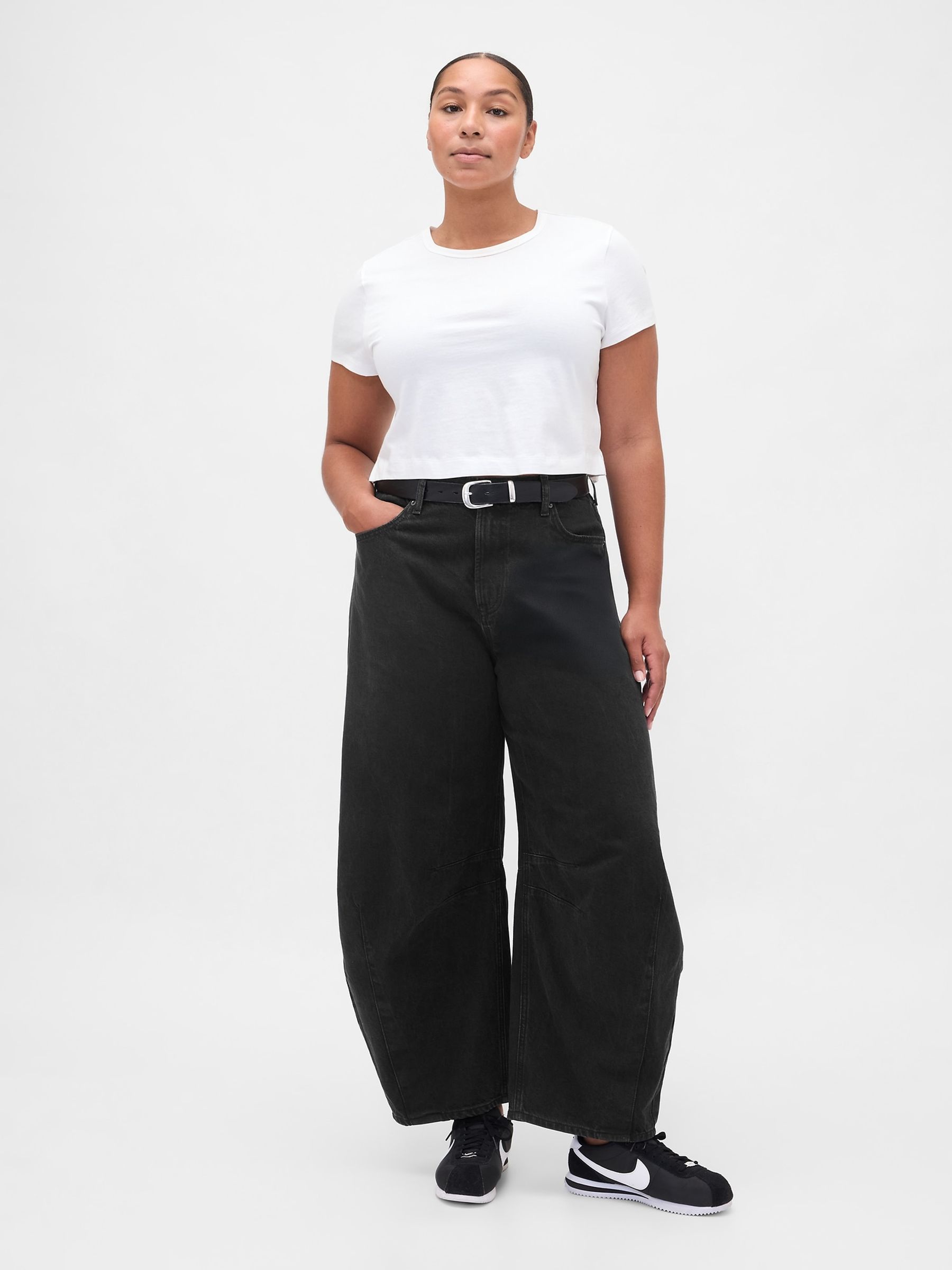 Black High Waisted UltraSoft Horseshoe Jeans - Image 5 of 6