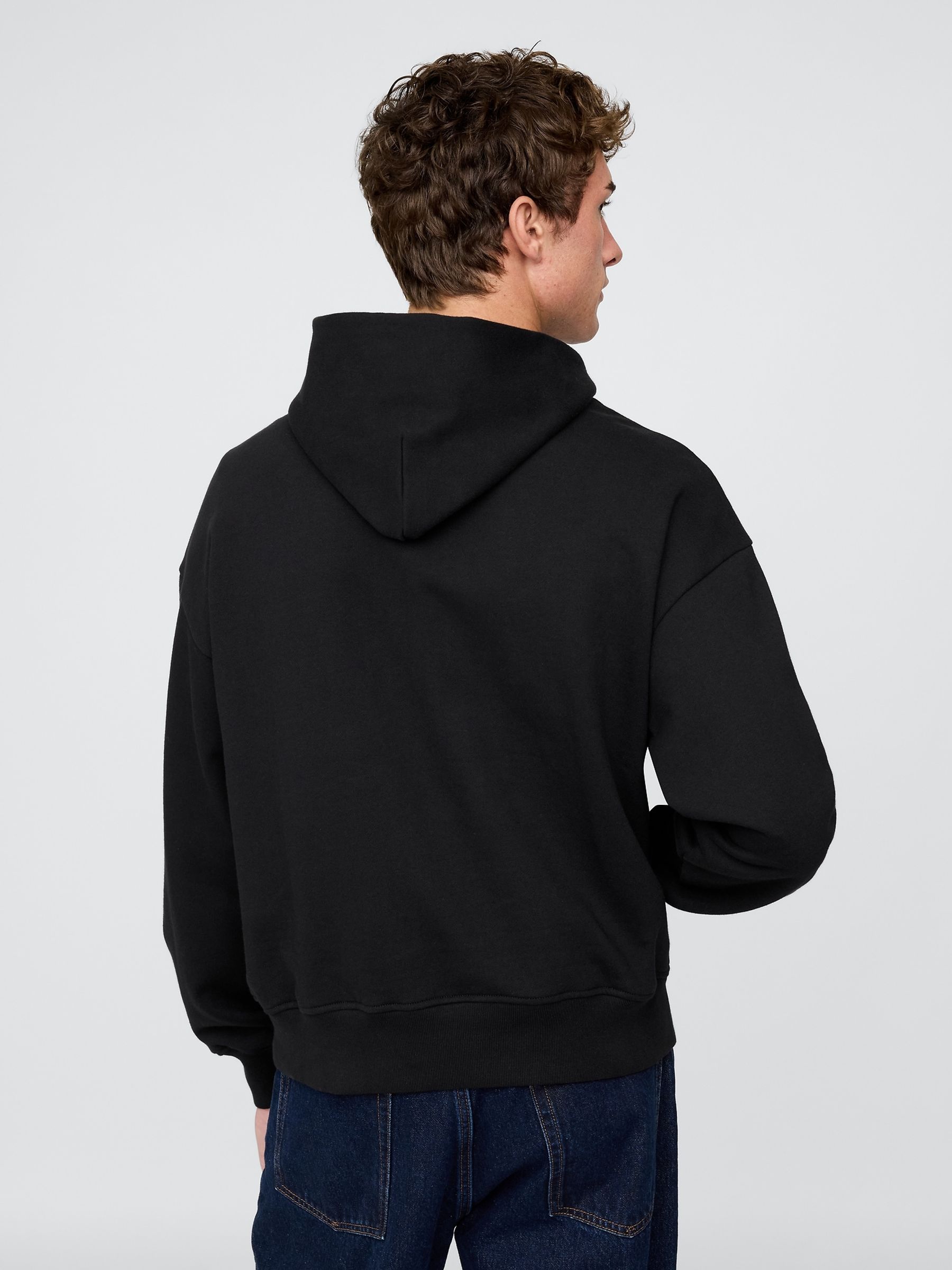 Black Oversized Heavyweight Hoodie - Image 2 of 4