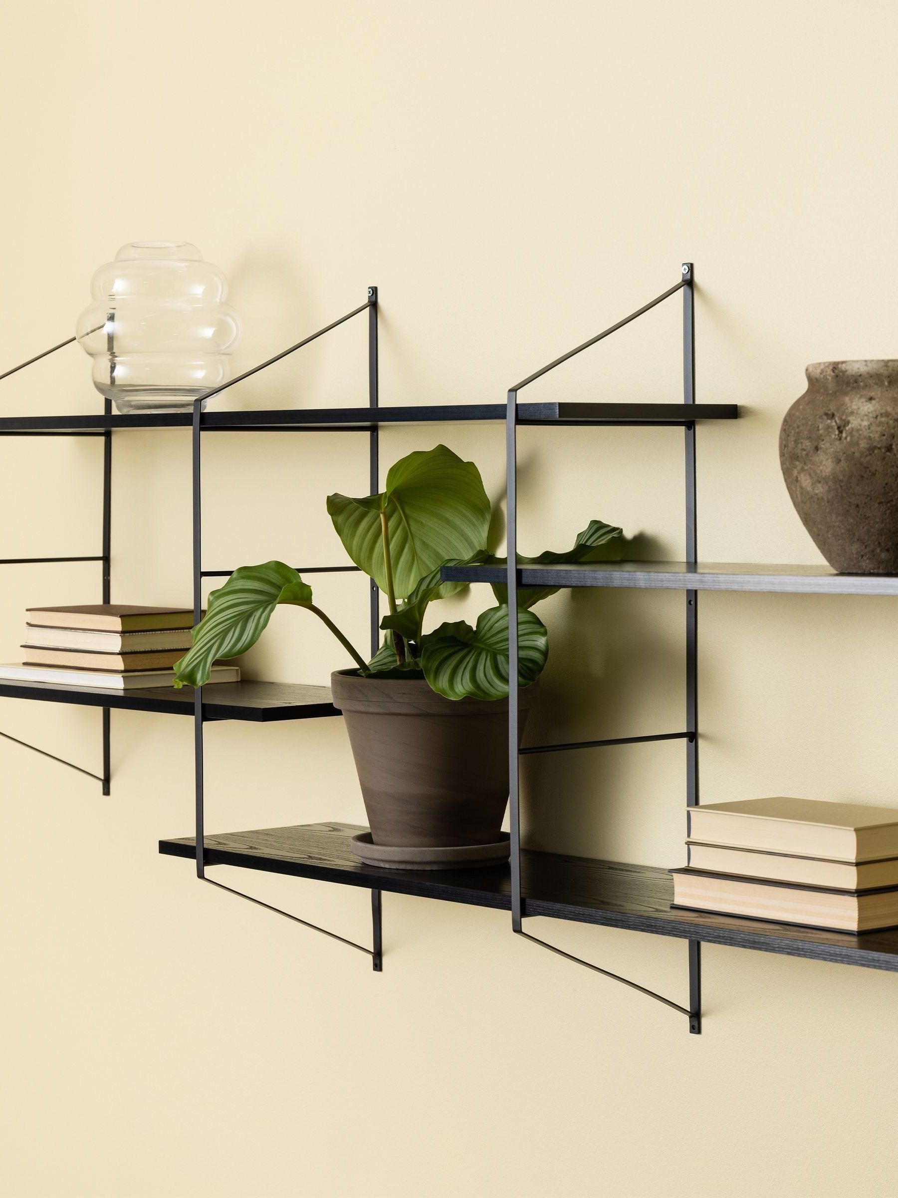 Actona Black Belfast Wall Unit with 4 Shelves - Image 2 of 6 Actona Black Belfast Wall Unit with 4 Shelves - Image 2 of 6