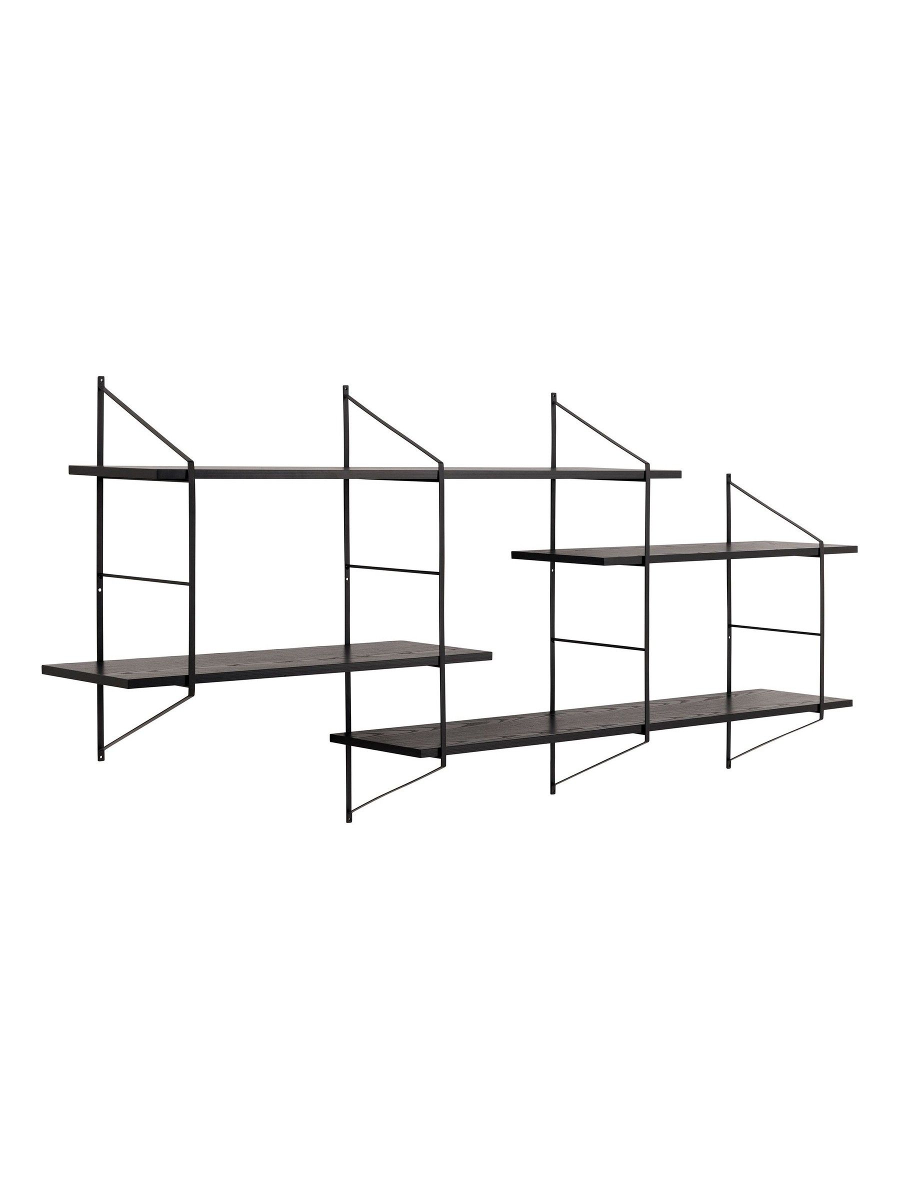 Actona Black Belfast Wall Unit with 4 Shelves - Image 4 of 6