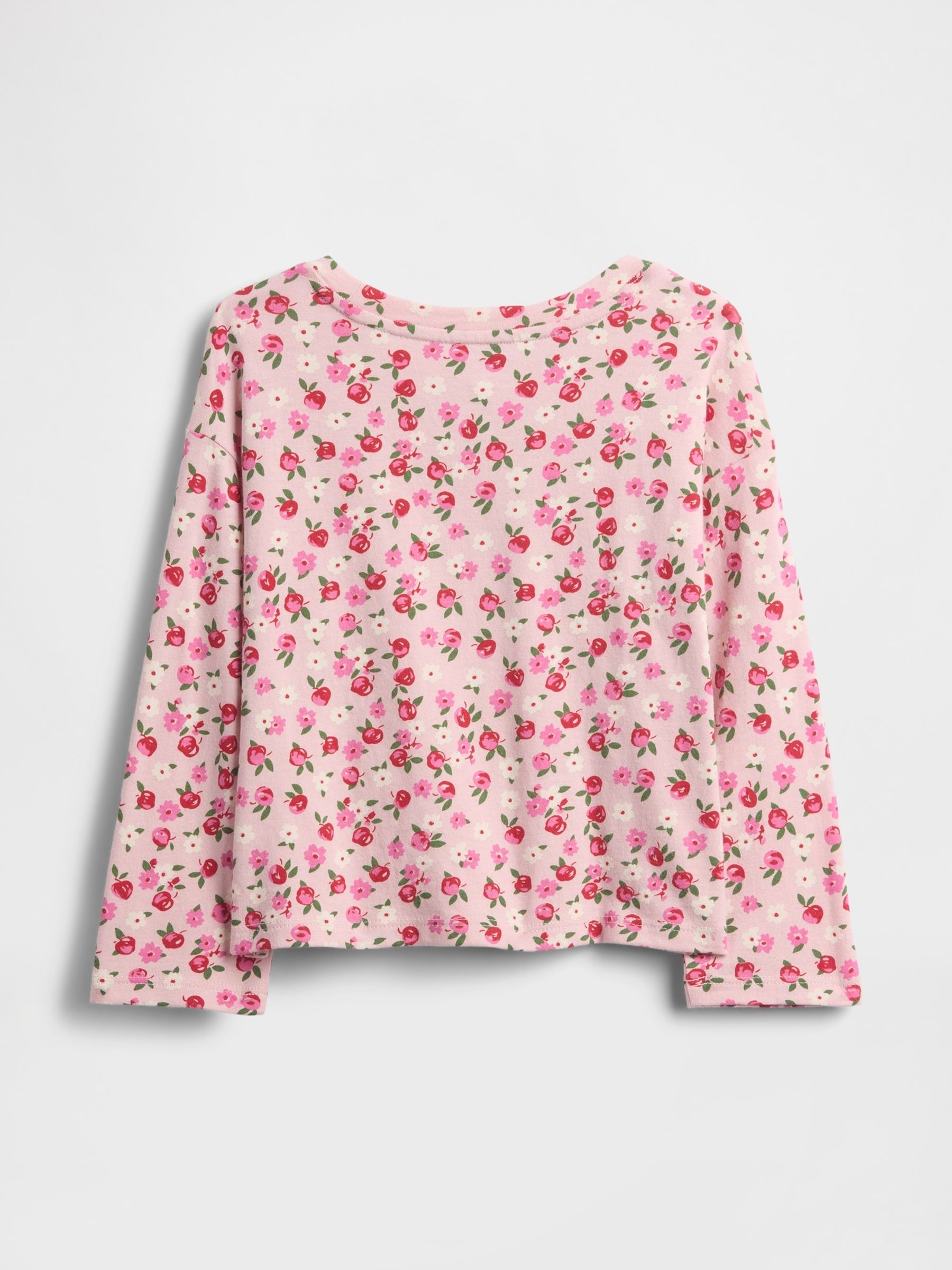 Pink Floral Mix and Match Drop Shoulder T-Shirt - Image 1 of 2