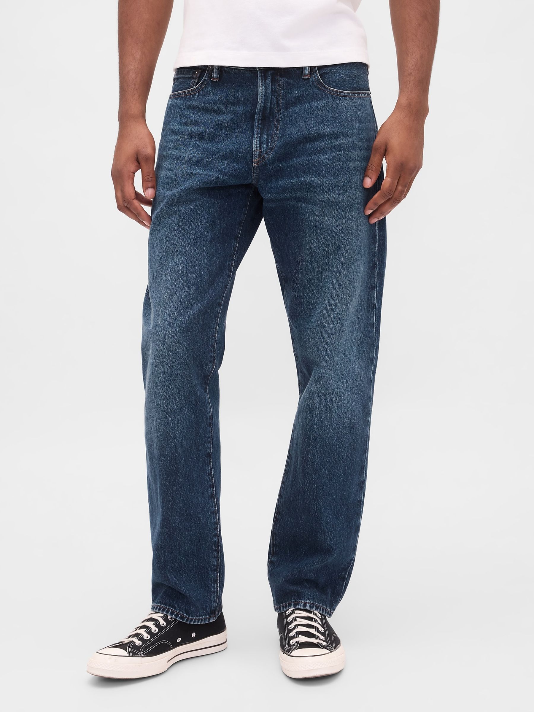 Blue Relaxed Straight Jeans - Image 1 of 5