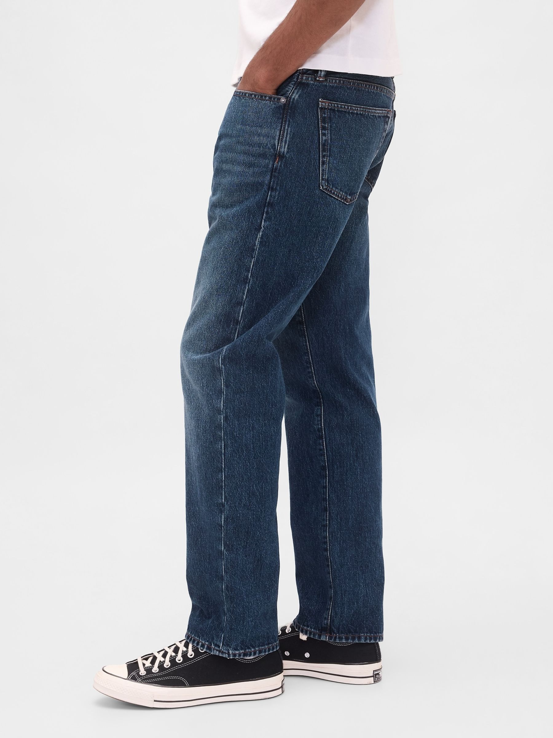 Blue Relaxed Straight Jeans - Image 3 of 5