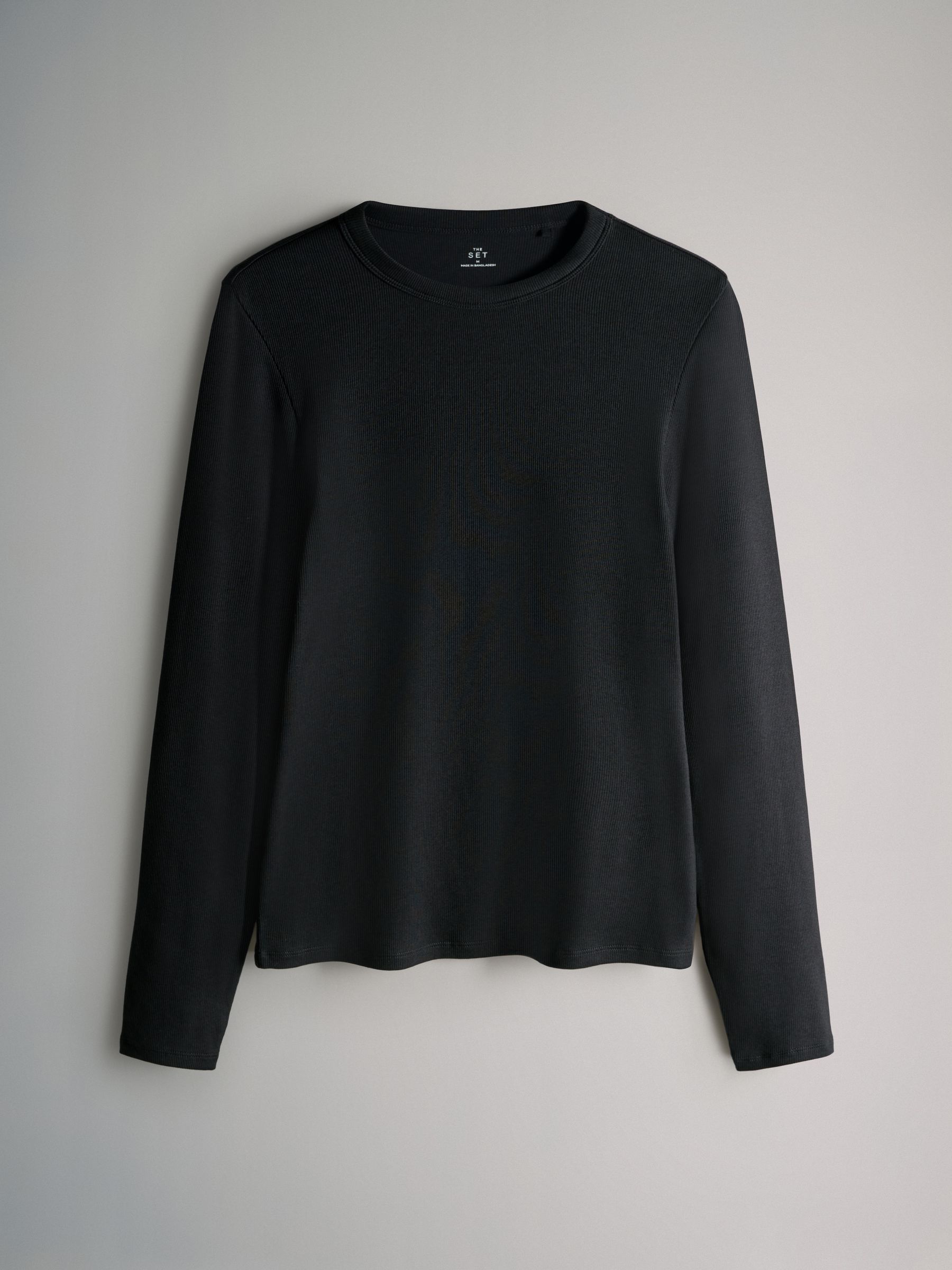 Mauve/Berry/Leopard/Black/Cream - 5 Pack Ribbed Long Sleeve T-Shirts - Image 3 of 8