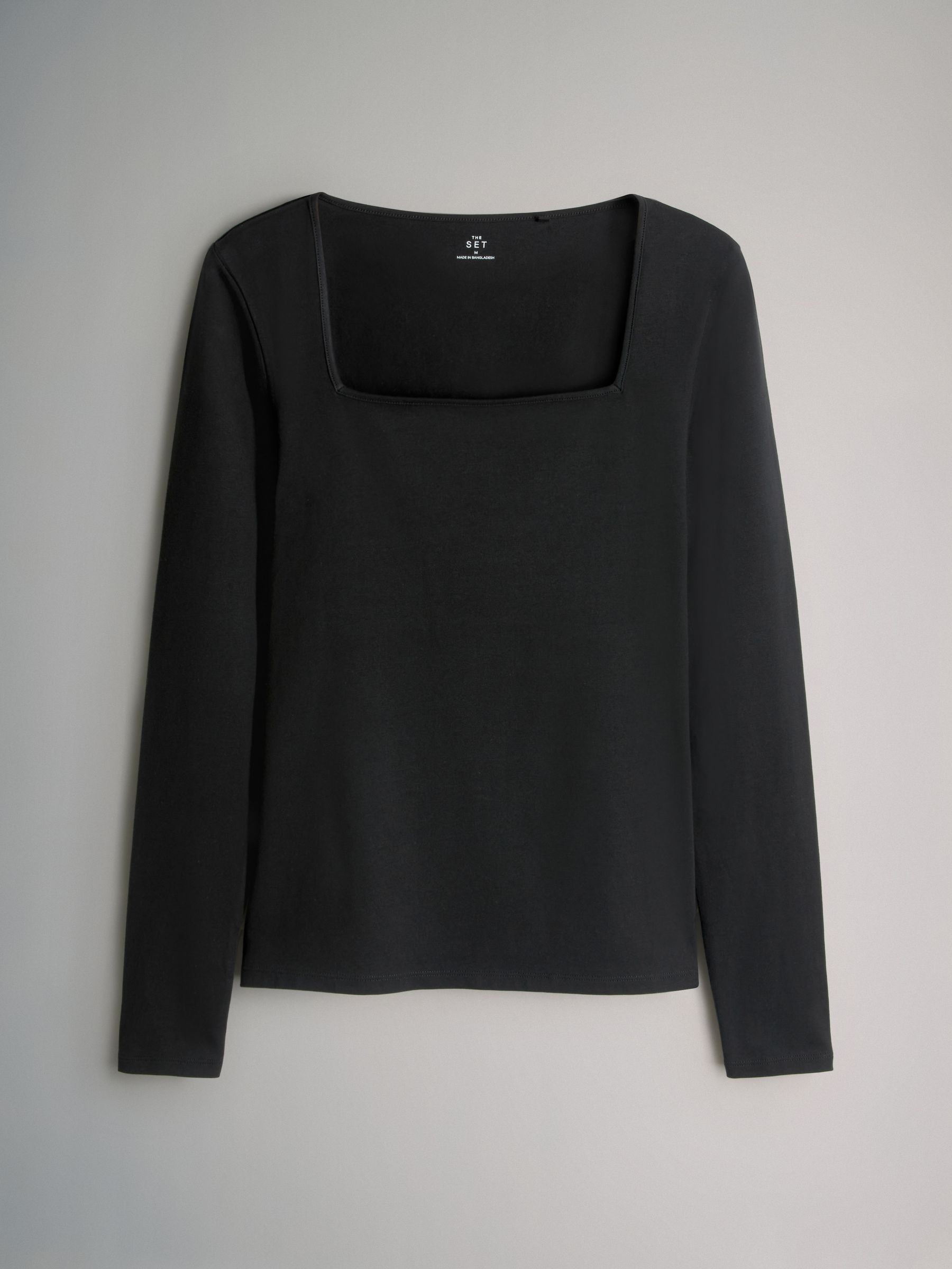 Black/Animal/Taupe Brown - 3 Pack Square Neck Long Sleeve T-Shirts - Image 4 of 6