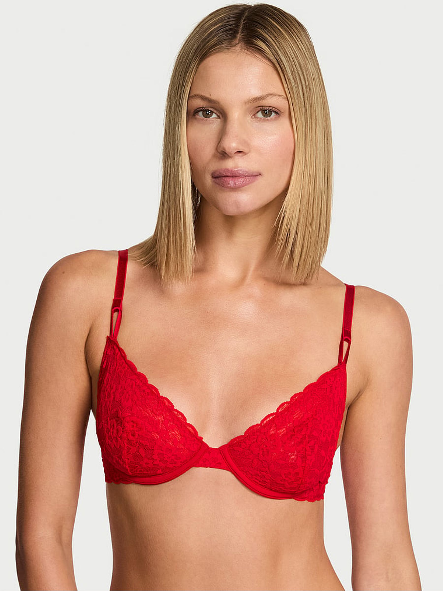 Lipstick Red Demi Sexy Tee Lace Bra - Image 1 of 2