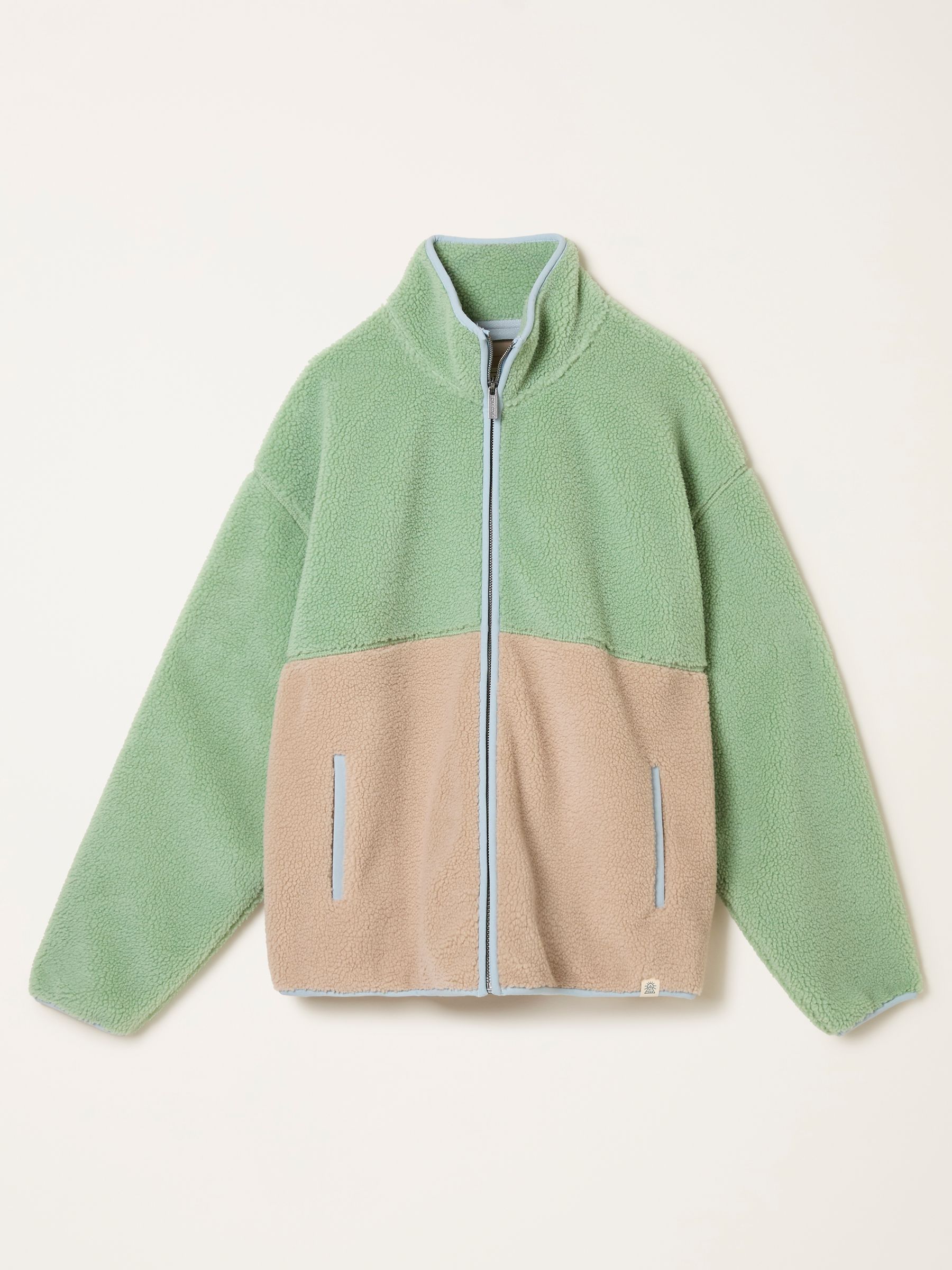 Green Colour Block Zip Through Fleece - Image 6 of 6